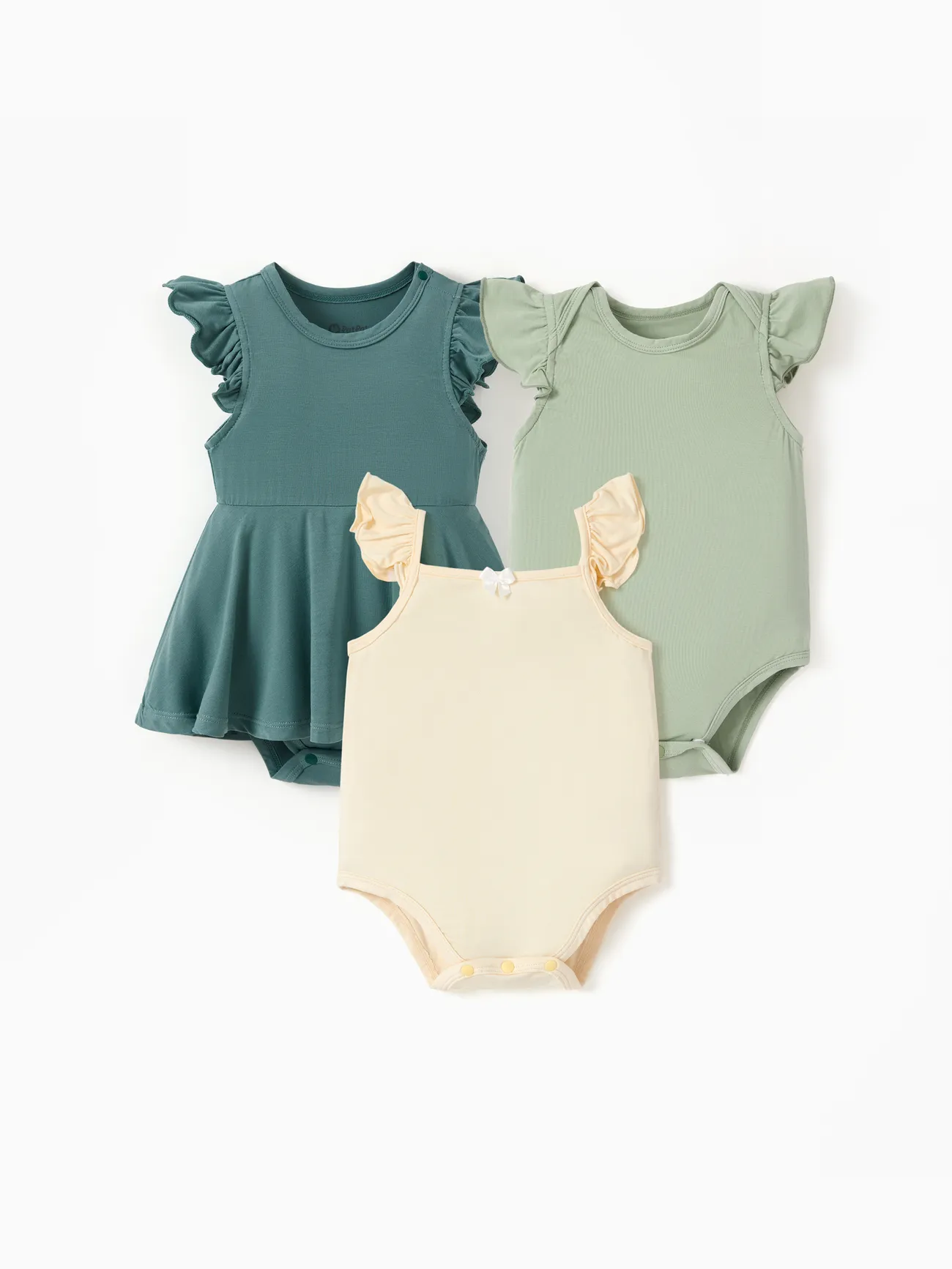 Bamboo Baby Girl Solid Color 3-Piece Rompers Set
Bamboo Baby Girl Solid Color 3-Piece Rompers Set