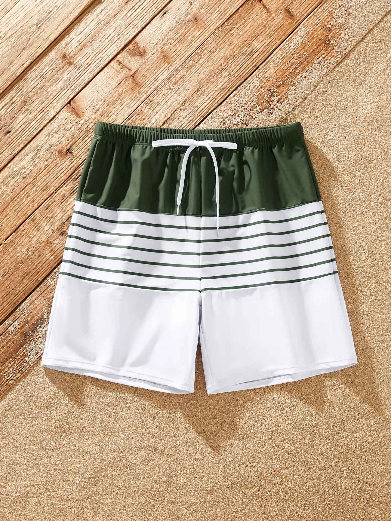 Family Matching Olive Green Stripe Ruffle 2-piece Bikini Swimwear With Cover up Skirt or Colorblock Swim Trunks
Family Matching Olive Green Stripe Ruffle 2-piece Bikini Swimwear With Cover up Skirt or Colorblock Swim Trunks