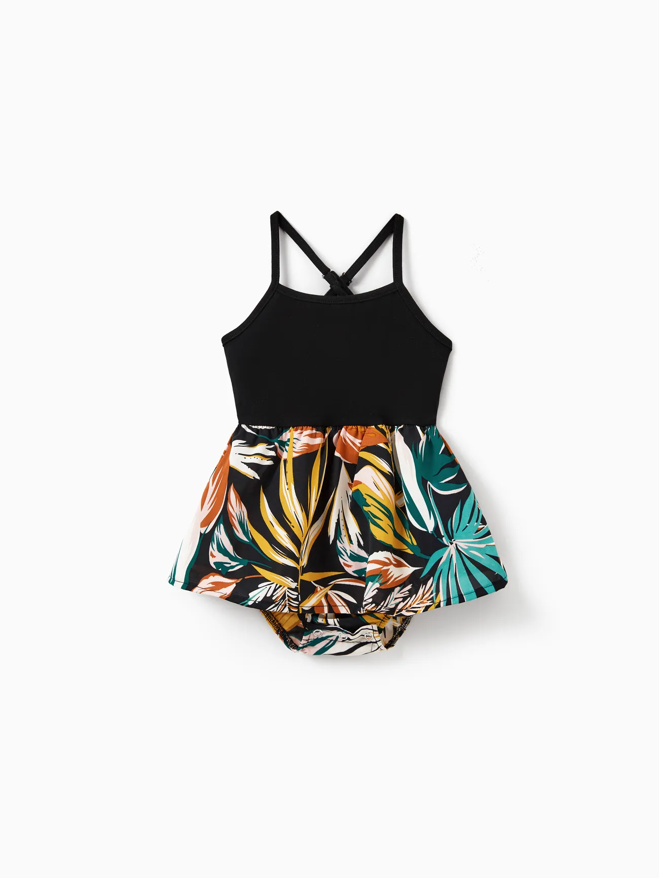 Matching Family Outfits for Mommy and Me Tropical Leaf Print Shorts Set with Criss-Cross Halter Top
Matching Family Outfits for Mommy and Me Tropical Leaf Print Shorts Set with Criss-Cross Halter Top