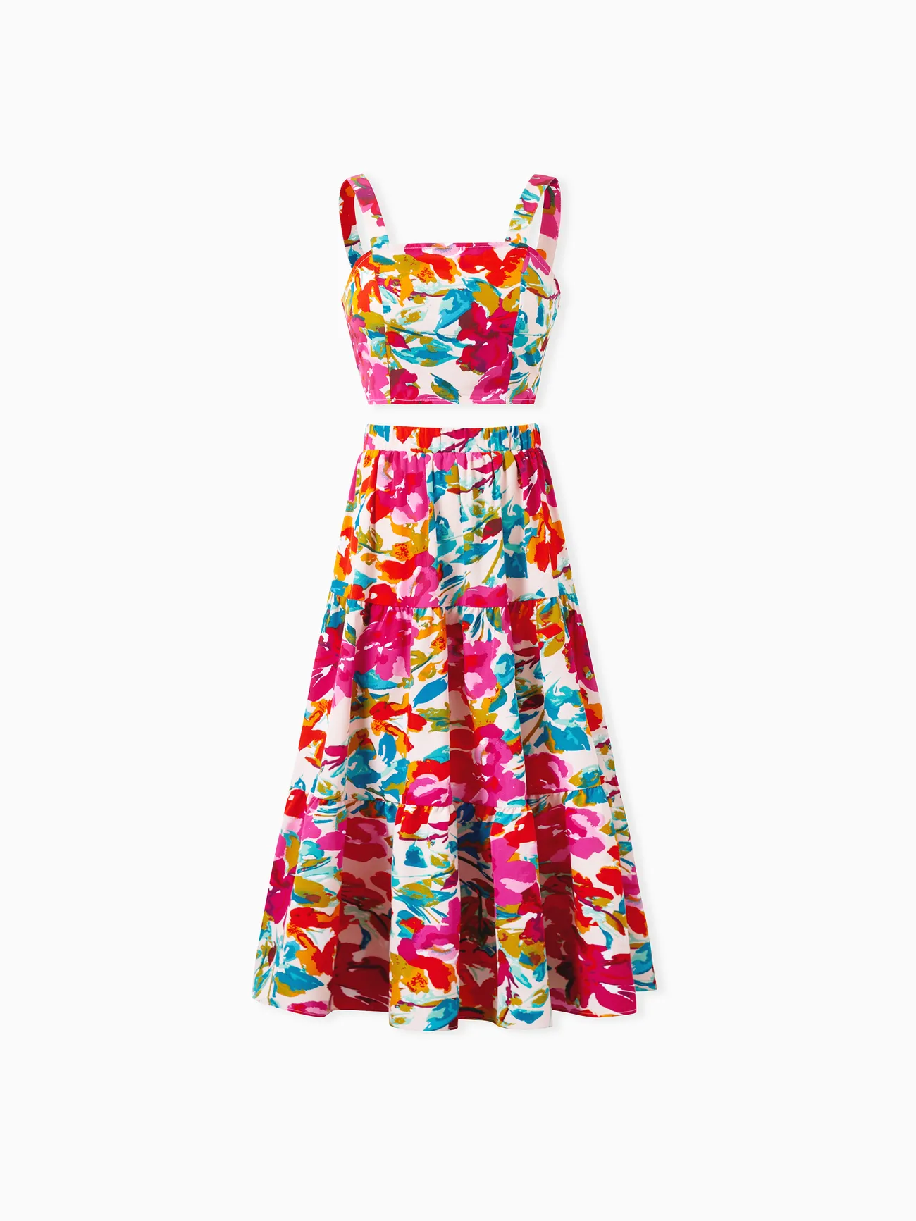Colorful Family Matching Outfits sSleeveless Strap Top and Skirt Co-ord Set & Shirt Sets Summer Vacation Clothe for Beach, Photoshoots, Travel
Colorful Family Matching Outfits sSleeveless Strap Top and Skirt Co-ord Set & Shirt Sets Summer Vacation Clothe for Beach, Photoshoots, Travel