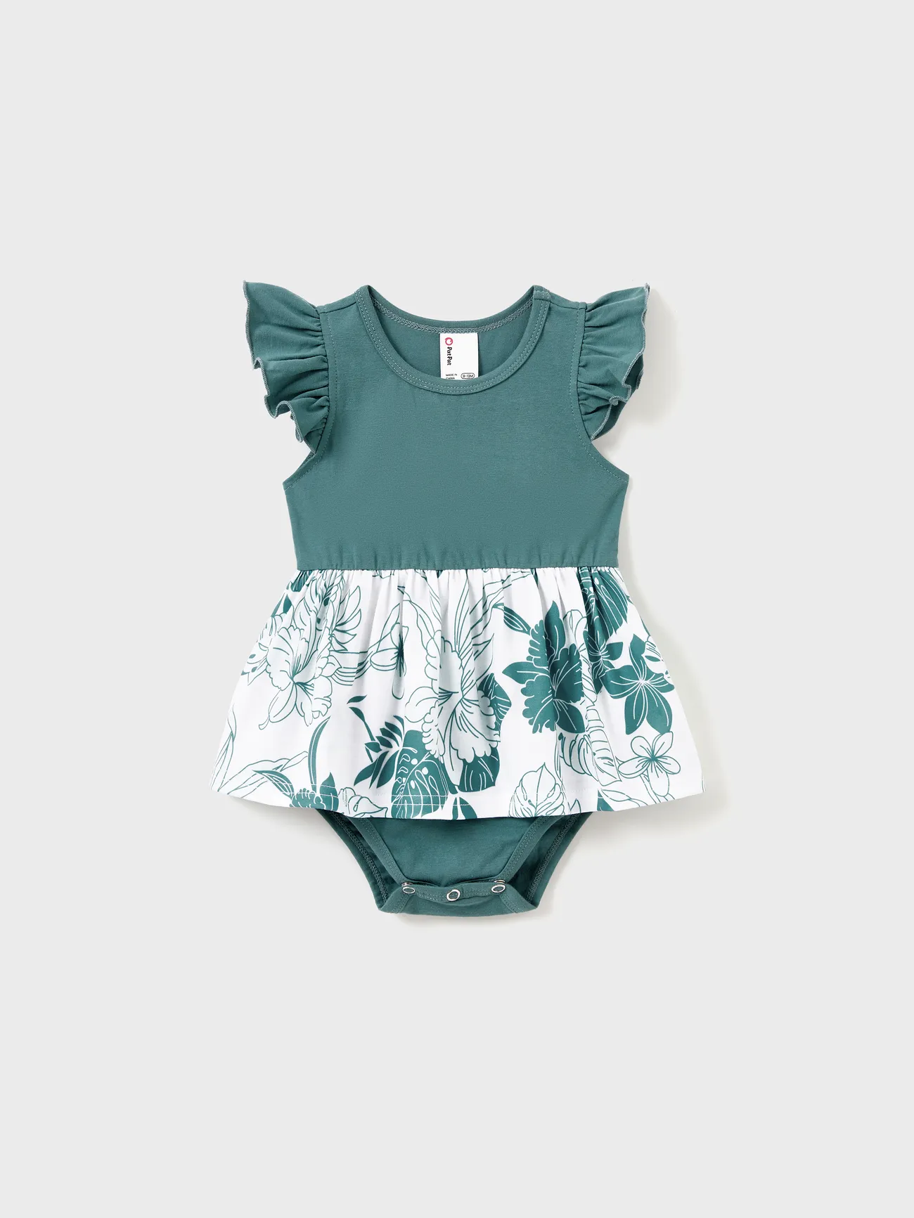 Floral Matching Family Outfits Green Botanical Print Dresses for Mom and Daughter, Dad and Son T-Shirts, Baby Girl Romper Summer Photo Shoot Outfit
Floral Matching Family Outfits Green Botanical Print Dresses for Mom and Daughter, Dad and Son T-Shirts, Baby Girl Romper Summer Photo Shoot Outfit