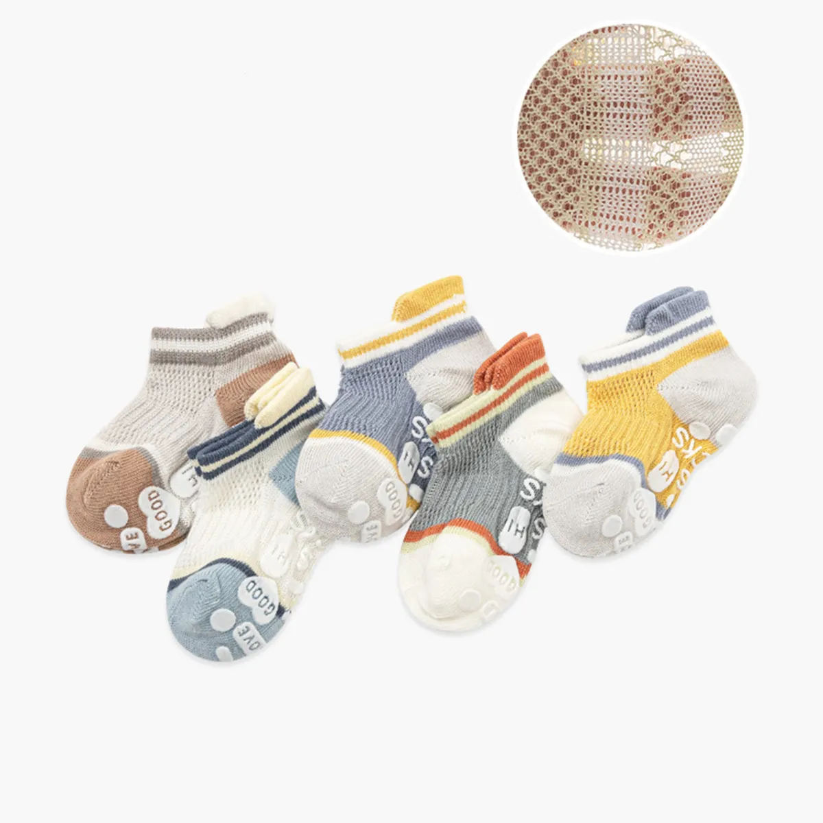 5-pack Baby/toddler/kids Anti-Slip Boat Socks
5-pack Baby/toddler/kids Anti-Slip Boat Socks