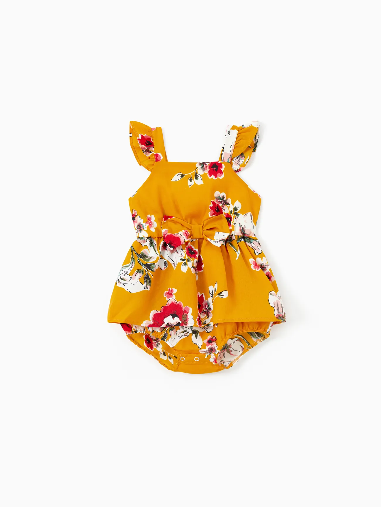Mommy and Me Yellow Floral Tie Front Shirred Back Strap Dresses
Mommy and Me Yellow Floral Tie Front Shirred Back Strap Dresses