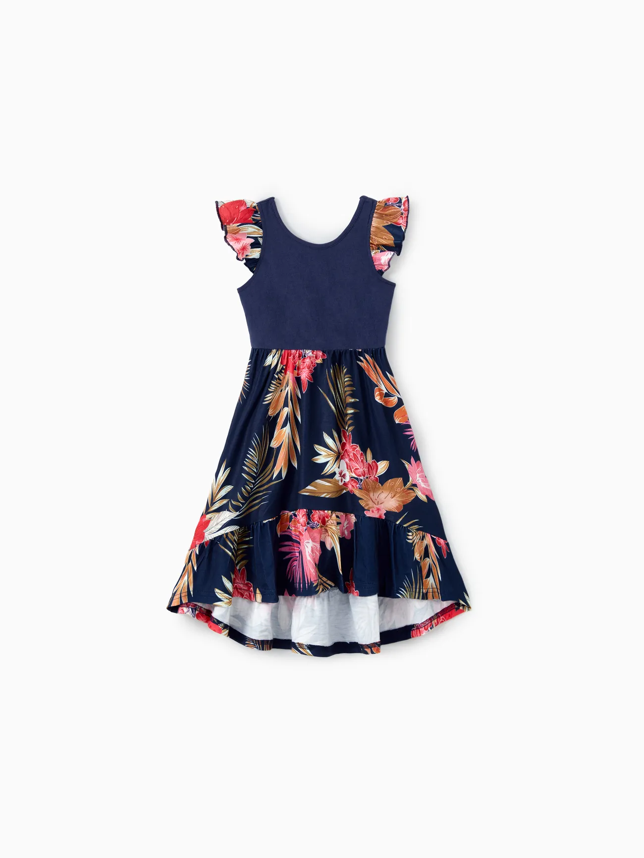 Family Matching Sets Deep Blue Tee or Cross Strap Pink Floral High-Low Ruffle Hem Dress
Family Matching Sets Deep Blue Tee or Cross Strap Pink Floral High-Low Ruffle Hem Dress