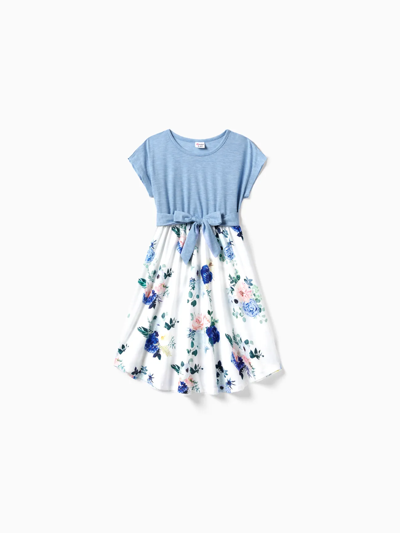Family Matching Floral Colorblock T-Shirt and Quarter Button Belted Spliced A-Line Dress Sets
Family Matching Floral Colorblock T-Shirt and Quarter Button Belted Spliced A-Line Dress Sets