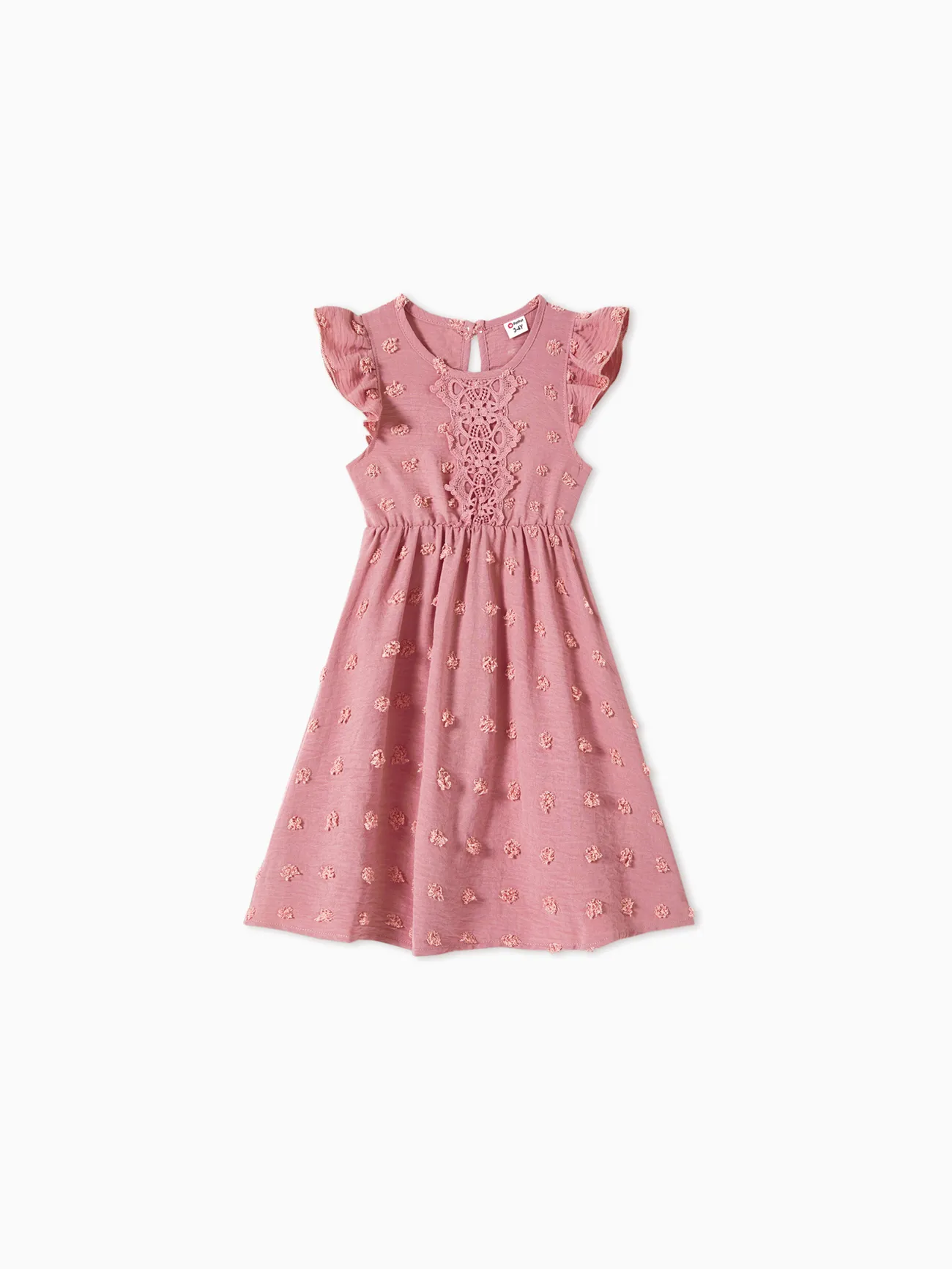 Family Matching Cotton Short-sleeve T-shirts and Pink Swiss Dot Lace Detail Flutter-sleeve Dresses Sets
Family Matching Cotton Short-sleeve T-shirts and Pink Swiss Dot Lace Detail Flutter-sleeve Dresses Sets