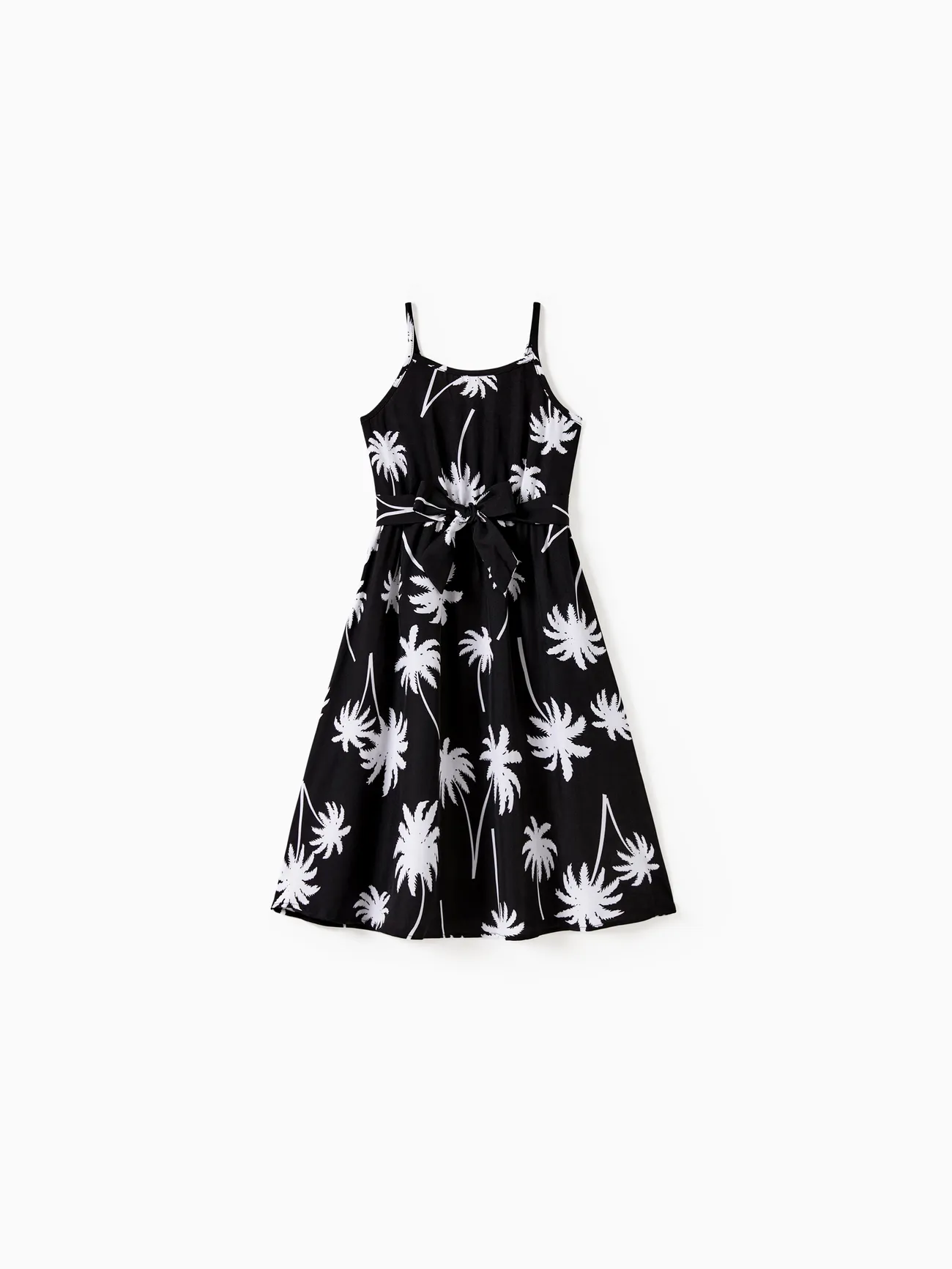 Family Matching Sets Black Coconut Tree Pattern Beach Shirt and Belted Strap Midi Dress
Family Matching Sets Black Coconut Tree Pattern Beach Shirt and Belted Strap Midi Dress