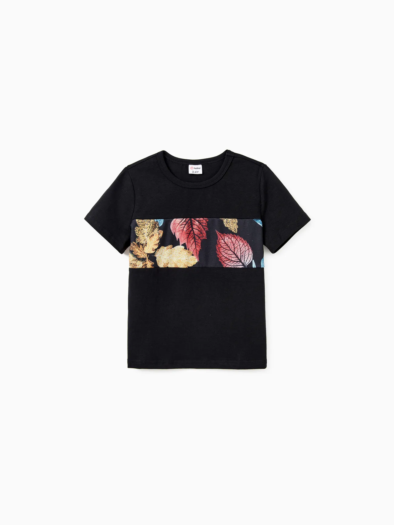 Family Matching Sets Black Tee or Colorful Leaf Pattern Floral Wrap Bottom Ruffle Hem High-Low Dress with Hidden Snap
Family Matching Sets Black Tee or Colorful Leaf Pattern Floral Wrap Bottom Ruffle Hem High-Low Dress with Hidden Snap