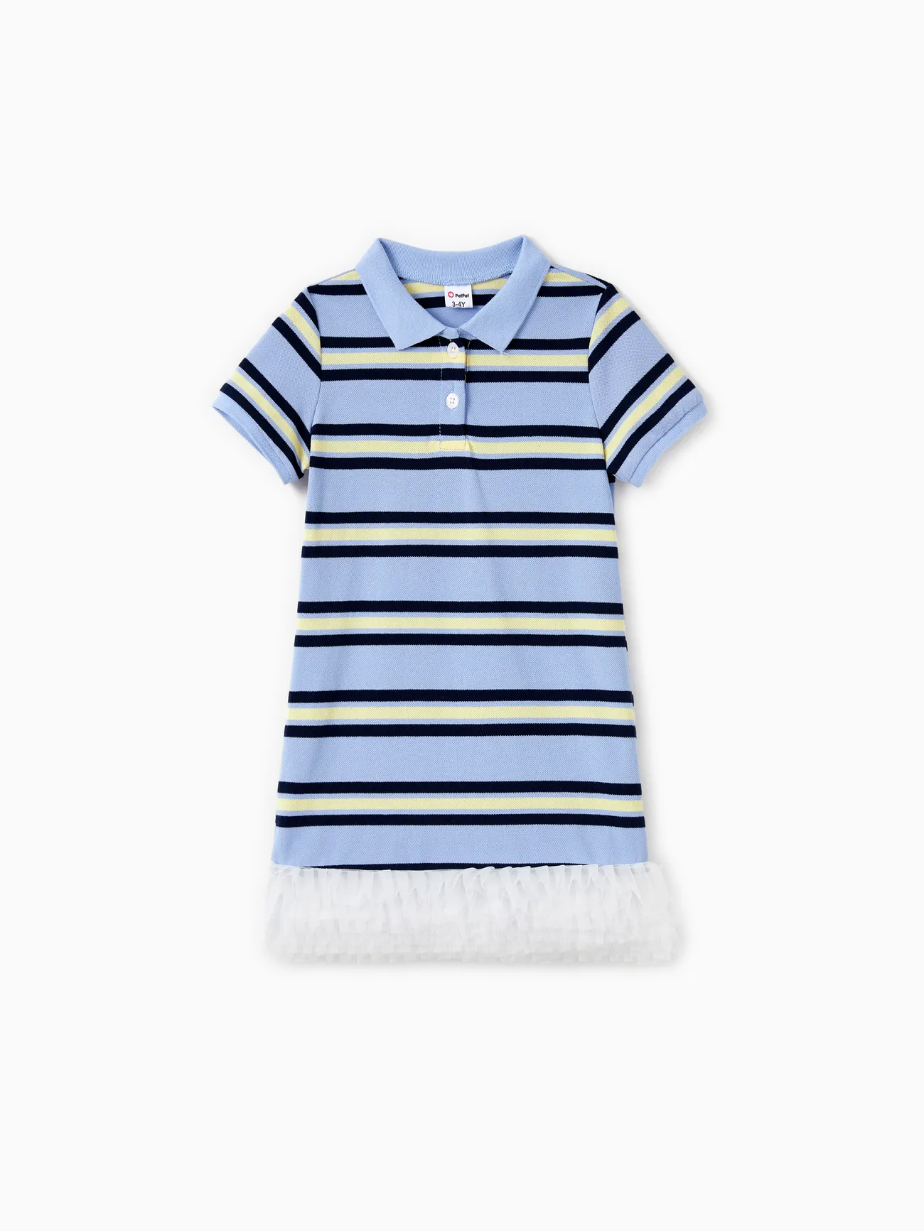 Family Matching Sets Vertical Striped Short Sleeves Polo Shirt or Lace Ruffle Pleated Lace Trim Polo Dress
Family Matching Sets Vertical Striped Short Sleeves Polo Shirt or Lace Ruffle Pleated Lace Trim Polo Dress