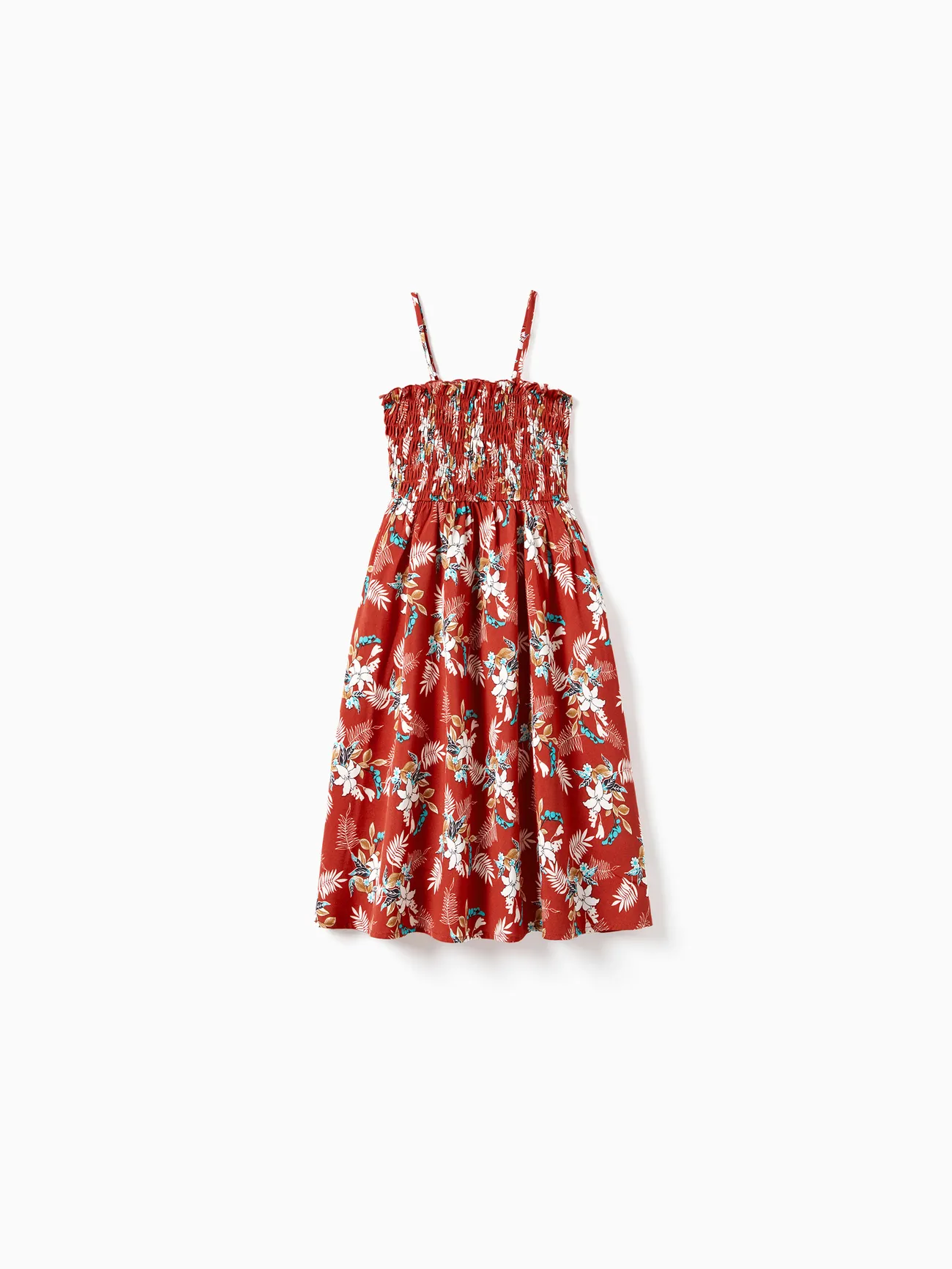 Mommy and Me Red Floral Shirred A-Line Strap Dress
Mommy and Me Red Floral Shirred A-Line Strap Dress