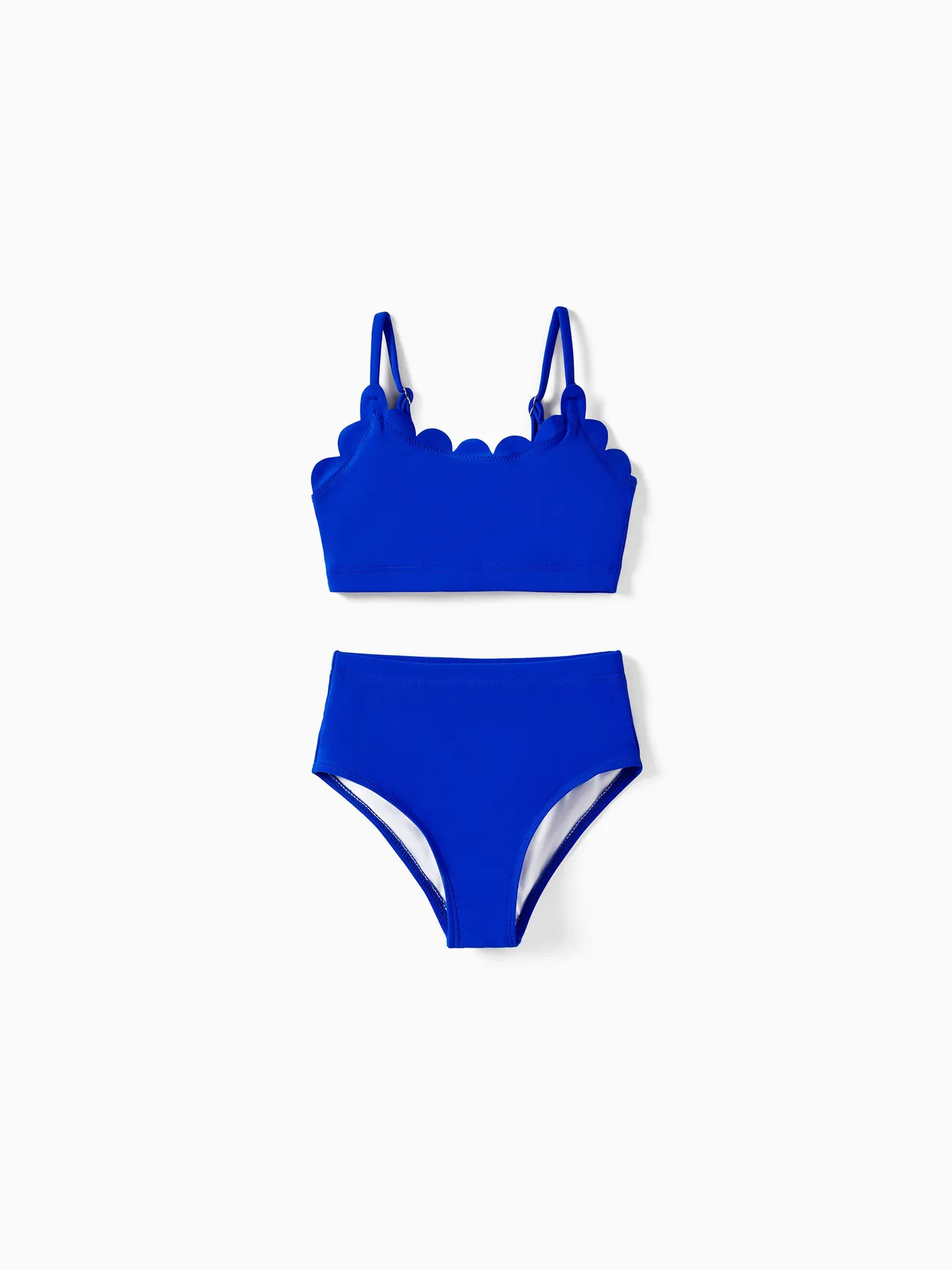 Family Matching Letter Printed Drawstring Swim Trunks or Shell Edge Bikini with Optional Cover Up