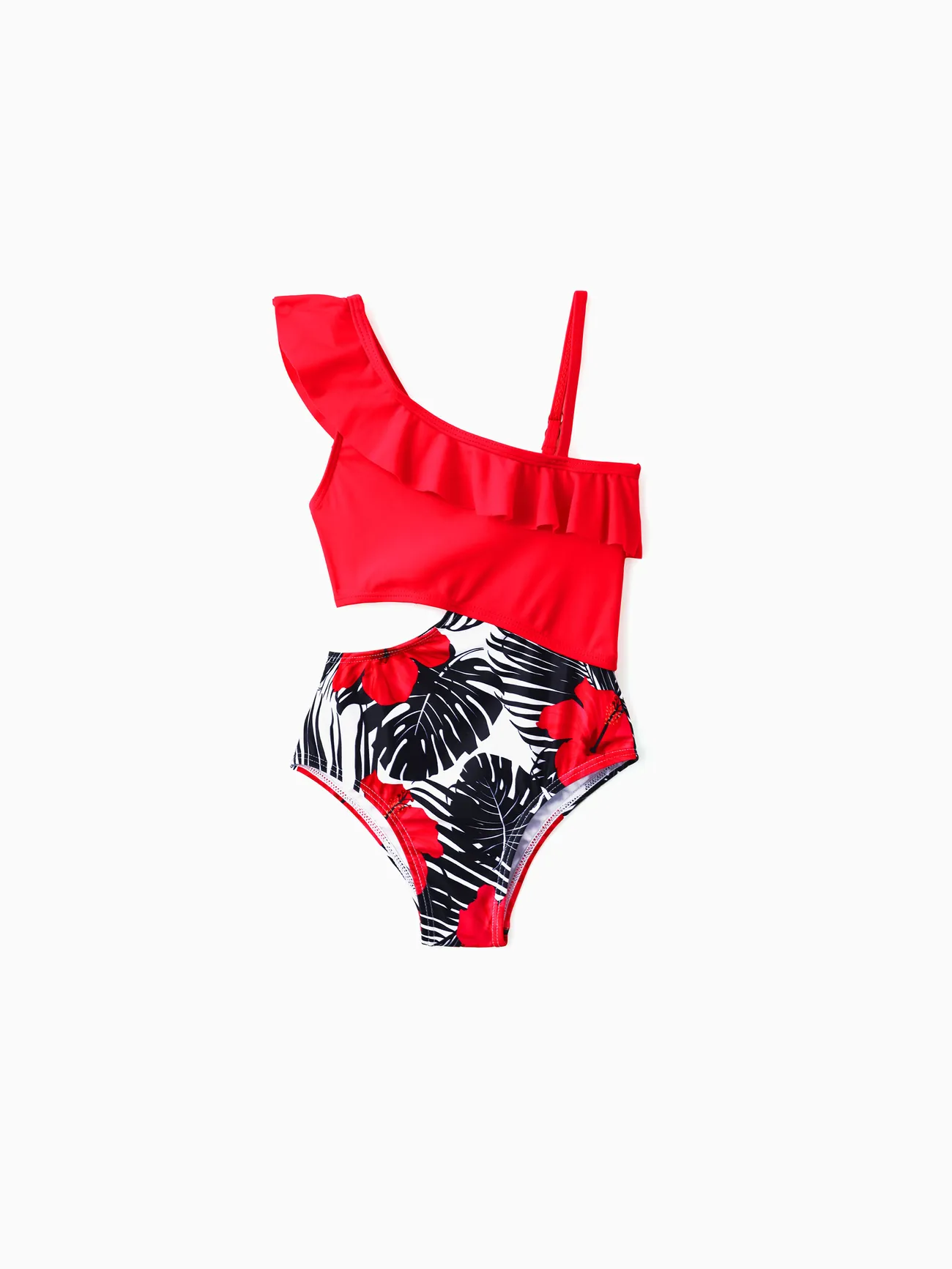 Family Matching Drawstring Swim Trunks or Red Floral Cut Out Ruffle One-Piece Swimsuit
Family Matching Drawstring Swim Trunks or Red Floral Cut Out Ruffle One-Piece Swimsuit