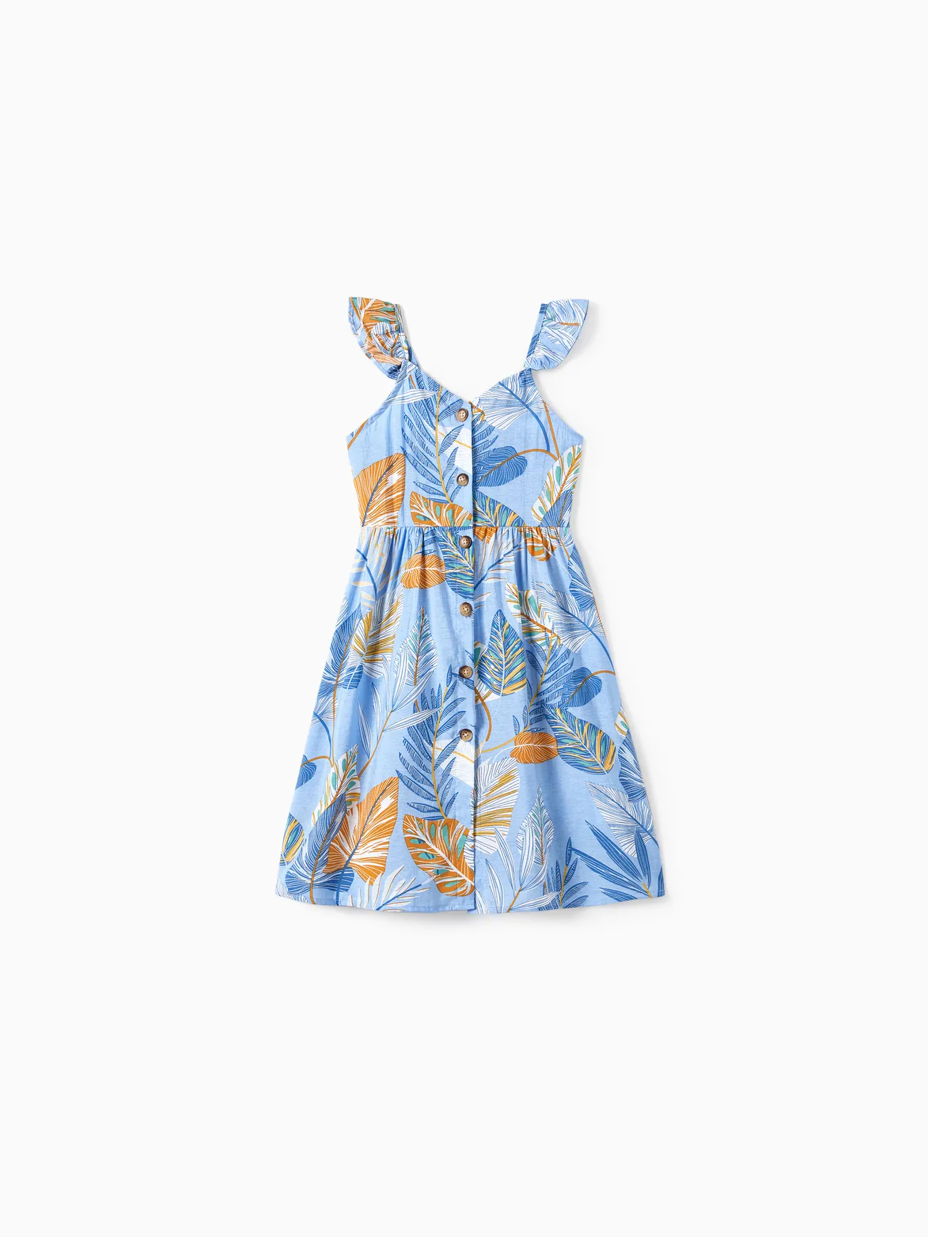 Family Matching Tropical Floral Beach Shirt and Leaf Pattern Button Up Strap Dress Sets
Family Matching Tropical Floral Beach Shirt and Leaf Pattern Button Up Strap Dress Sets