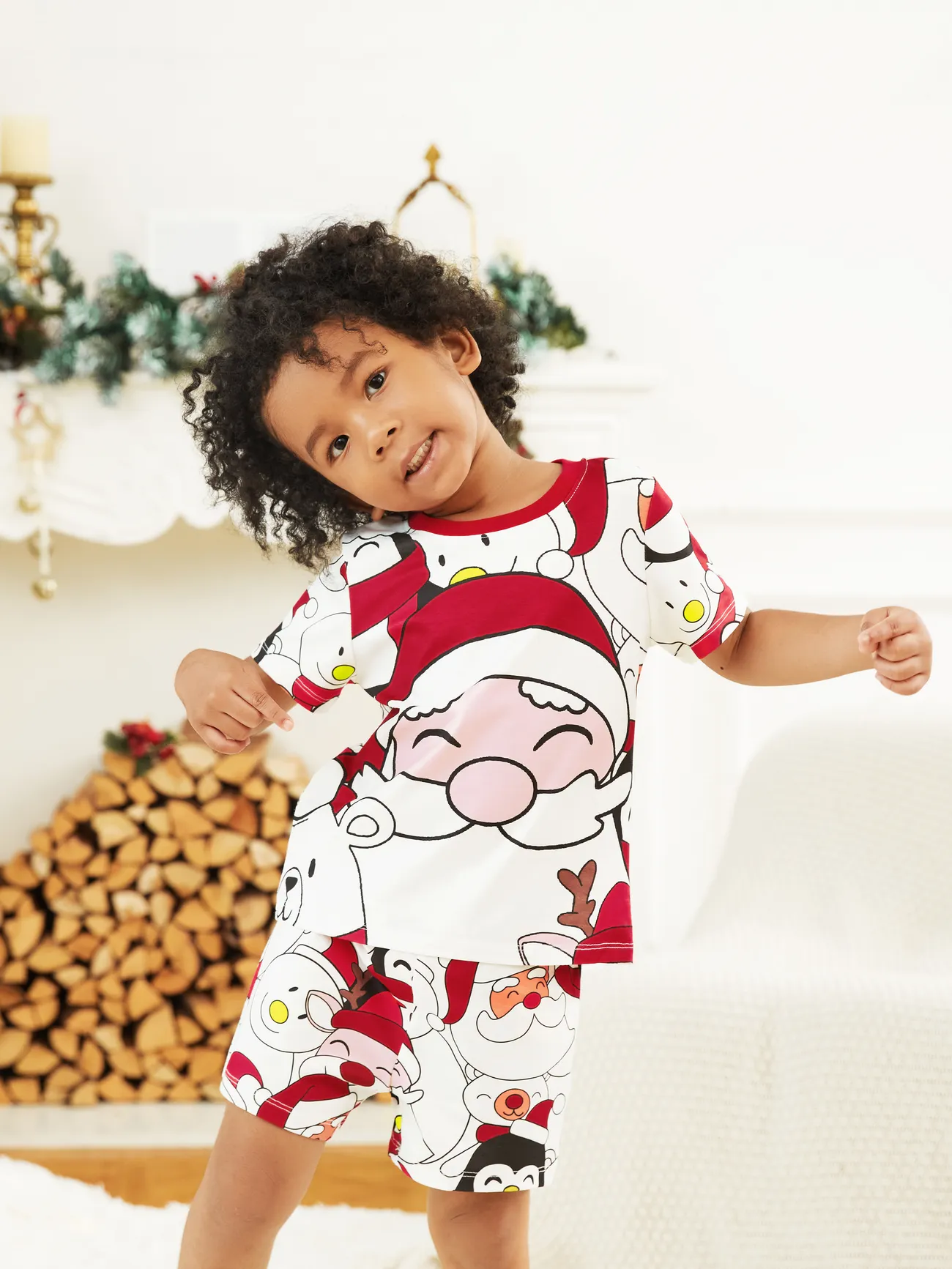 Christmas Santa and Snowman Print Family Matching Short-sleeve Tops and Shorts Pajamas Sets
Christmas Santa and Snowman Print Family Matching Short-sleeve Tops and Shorts Pajamas Sets