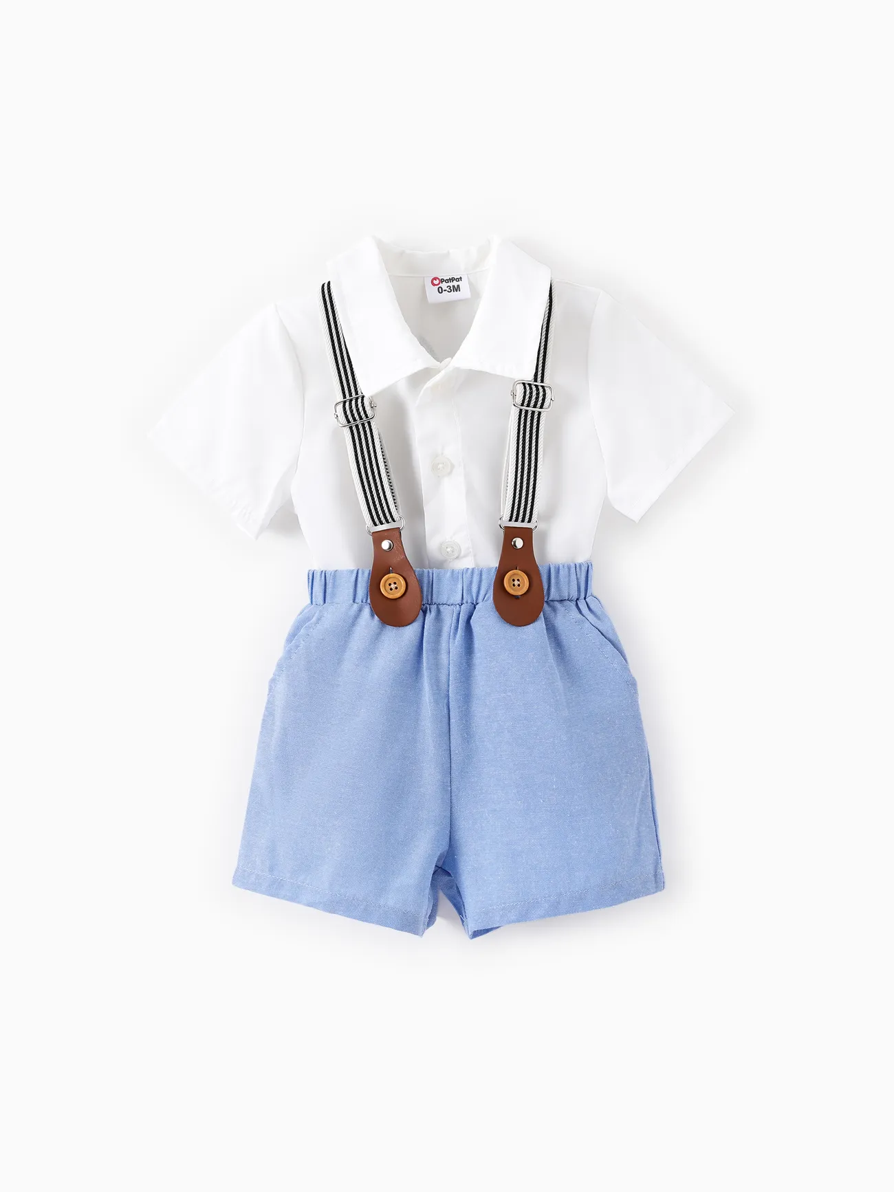 Baby Boy 2pcs Button Romper and Overalls Set
Baby Boy 2pcs Button Romper and Overalls Set
