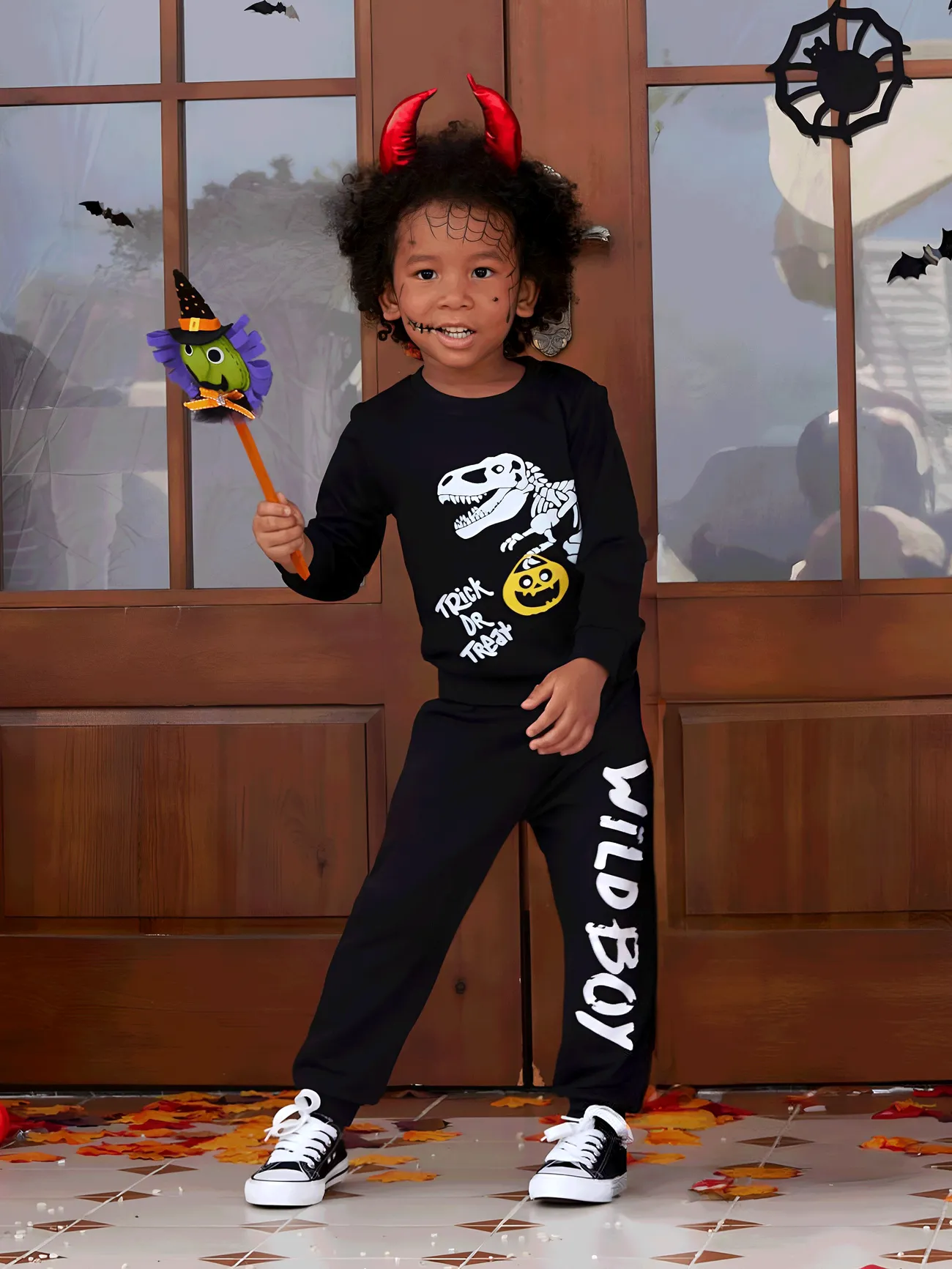 Halloween Toddler Boy Glow-in-the-dark Dinosaur Sweatshirt
Halloween Toddler Boy Glow-in-the-dark Dinosaur Sweatshirt