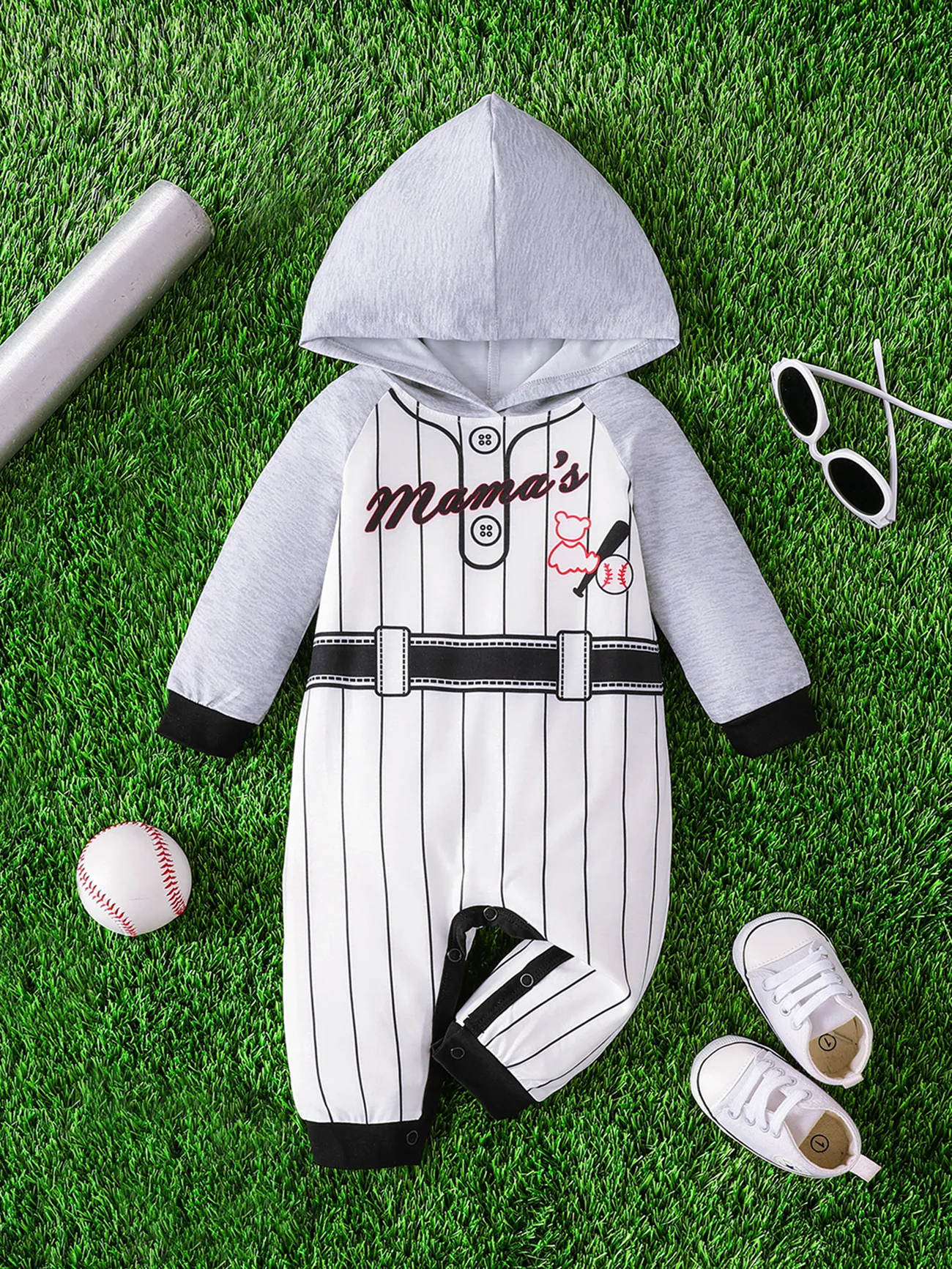 Baseball Player Baby Boy/Girl Hooded Jumpsuit
Baseball Player Baby Boy/Girl Hooded Jumpsuit