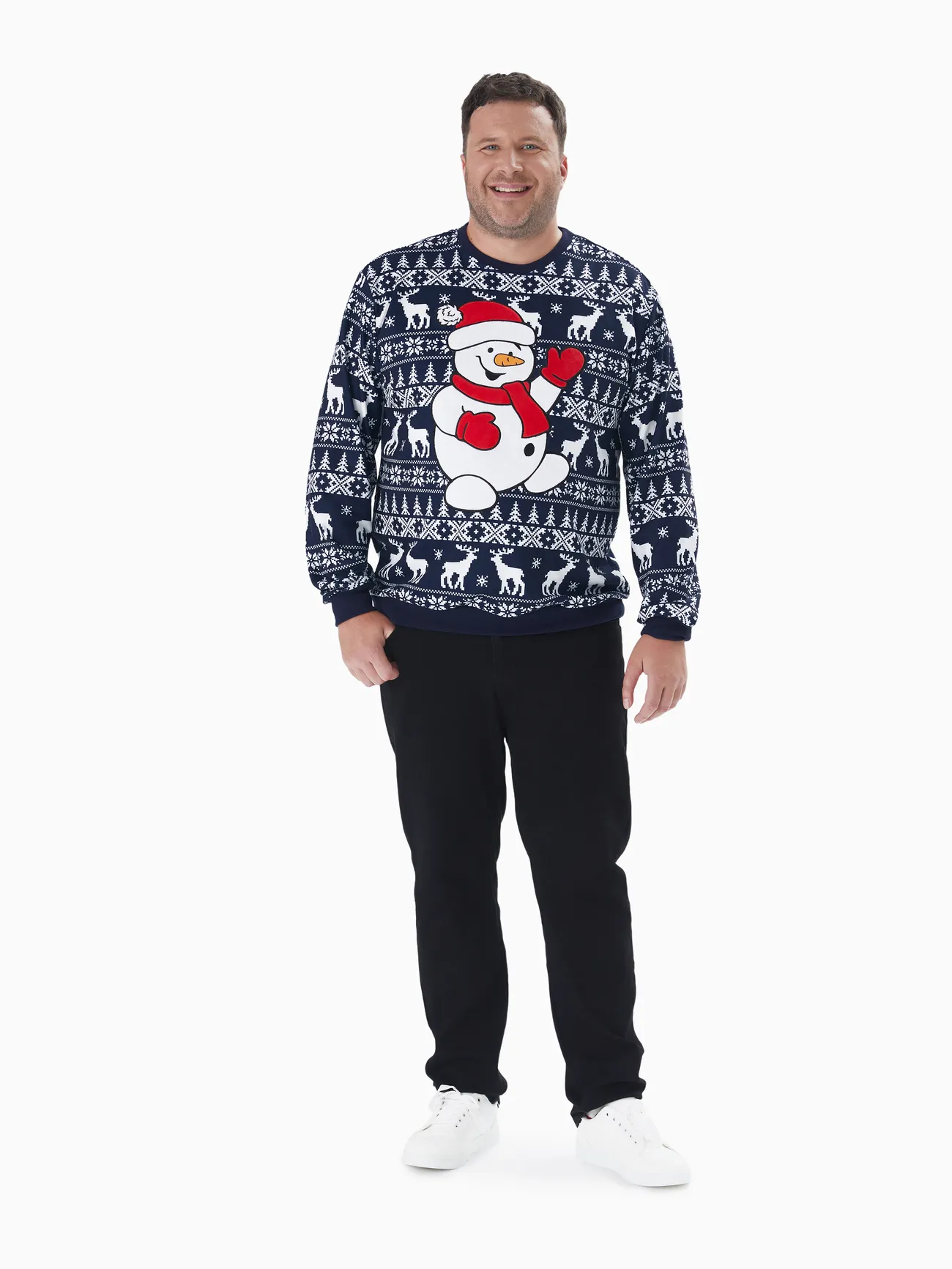 Christmas Family Matching Long Sleeves Whimsical Snowman Big Graphic Allover Pattern Background Tops
Christmas Family Matching Long Sleeves Whimsical Snowman Big Graphic Allover Pattern Background Tops