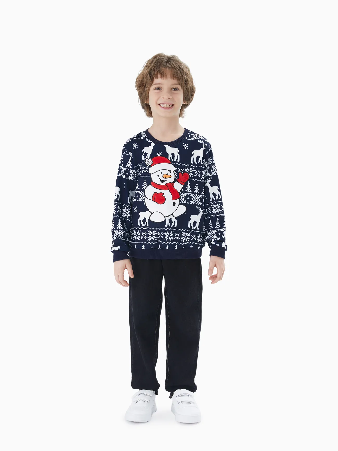 Christmas Family Matching Long Sleeves Whimsical Snowman Big Graphic Allover Pattern Background Tops
Christmas Family Matching Long Sleeves Whimsical Snowman Big Graphic Allover Pattern Background Tops