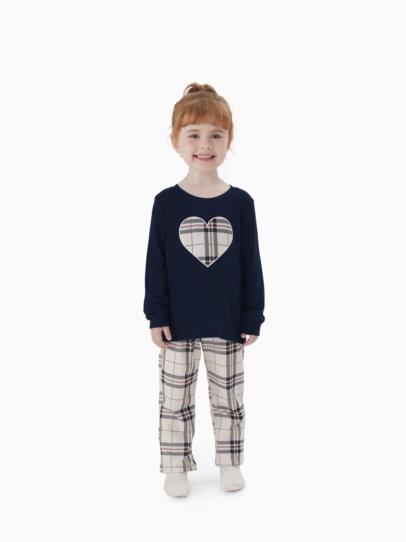 Family Matching School Grid Letter Print Patch Long Sleeve Pajamas Sets 
Family Matching School Grid Letter Print Patch Long Sleeve Pajamas Sets
