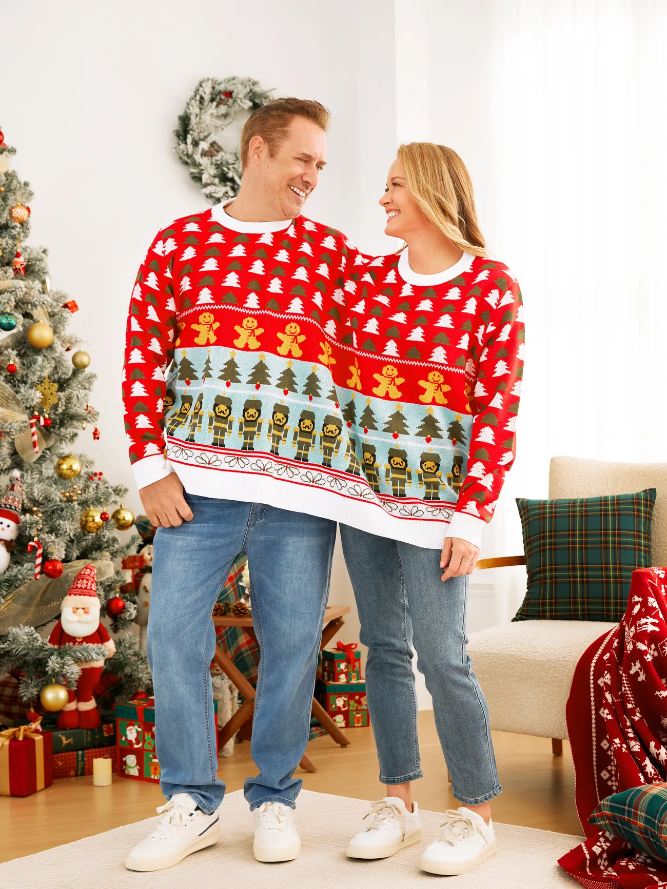 Christmas Ugly Sweater Double Jumper Two Person Knit Pullover Tops
Christmas Ugly Sweater Double Jumper Two Person Knit Pullover Tops