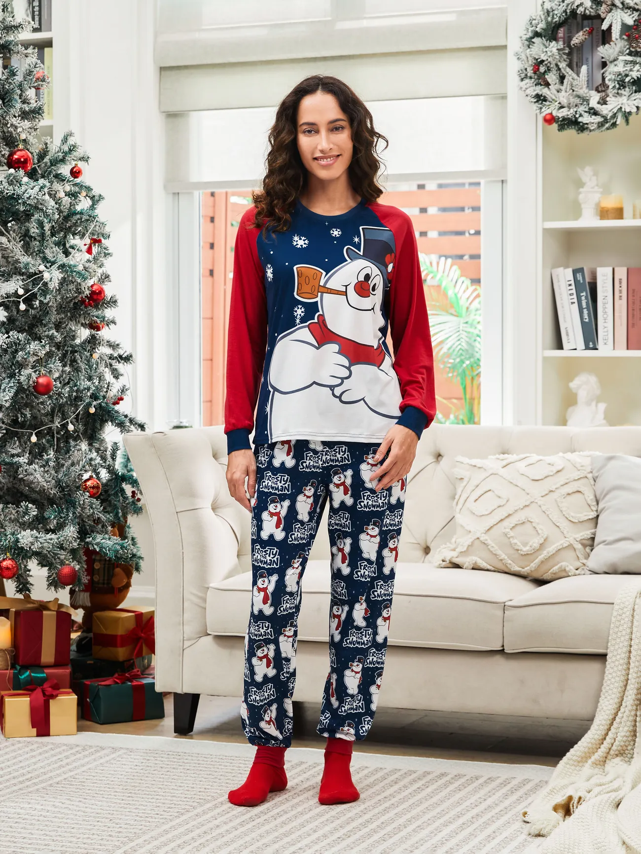 Frosty The Snowman Pajamas - Matching Christmas PJs (Red Raglan Sleeve)
Frosty The Snowman Pajamas - Matching Christmas PJs (Red Raglan Sleeve)