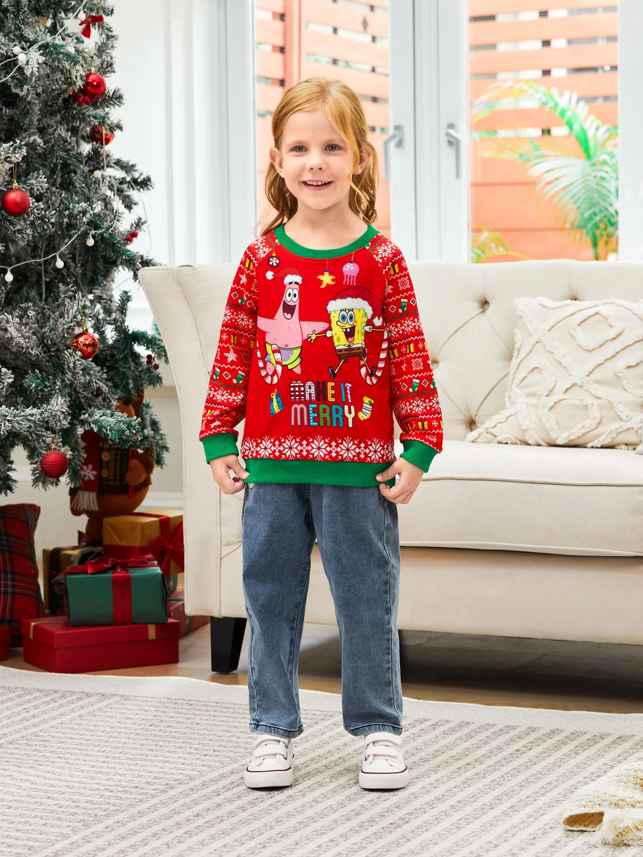 SpongeBob SquarePants Family matching 1pc Christmas Pattern Long-sleeve Sweatshirt/Jumpsuit
SpongeBob SquarePants Family matching 1pc Christmas Pattern Long-sleeve Sweatshirt/Jumpsuit
