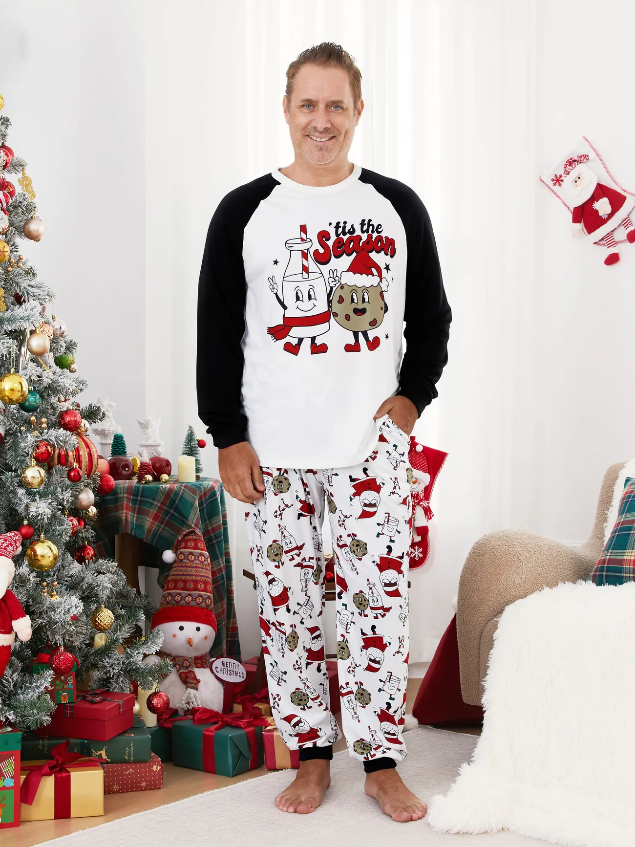 Christmas Family Matching Raglan Sleeves Cartoon Milk and Biscuit Graphic Pajamas Sets with Pockets and Drawstring ( Flame Resistant )
Christmas Family Matching Raglan Sleeves Cartoon Milk and Biscuit Graphic Pajamas Sets with Pockets and Drawstring ( Flame Resistant )