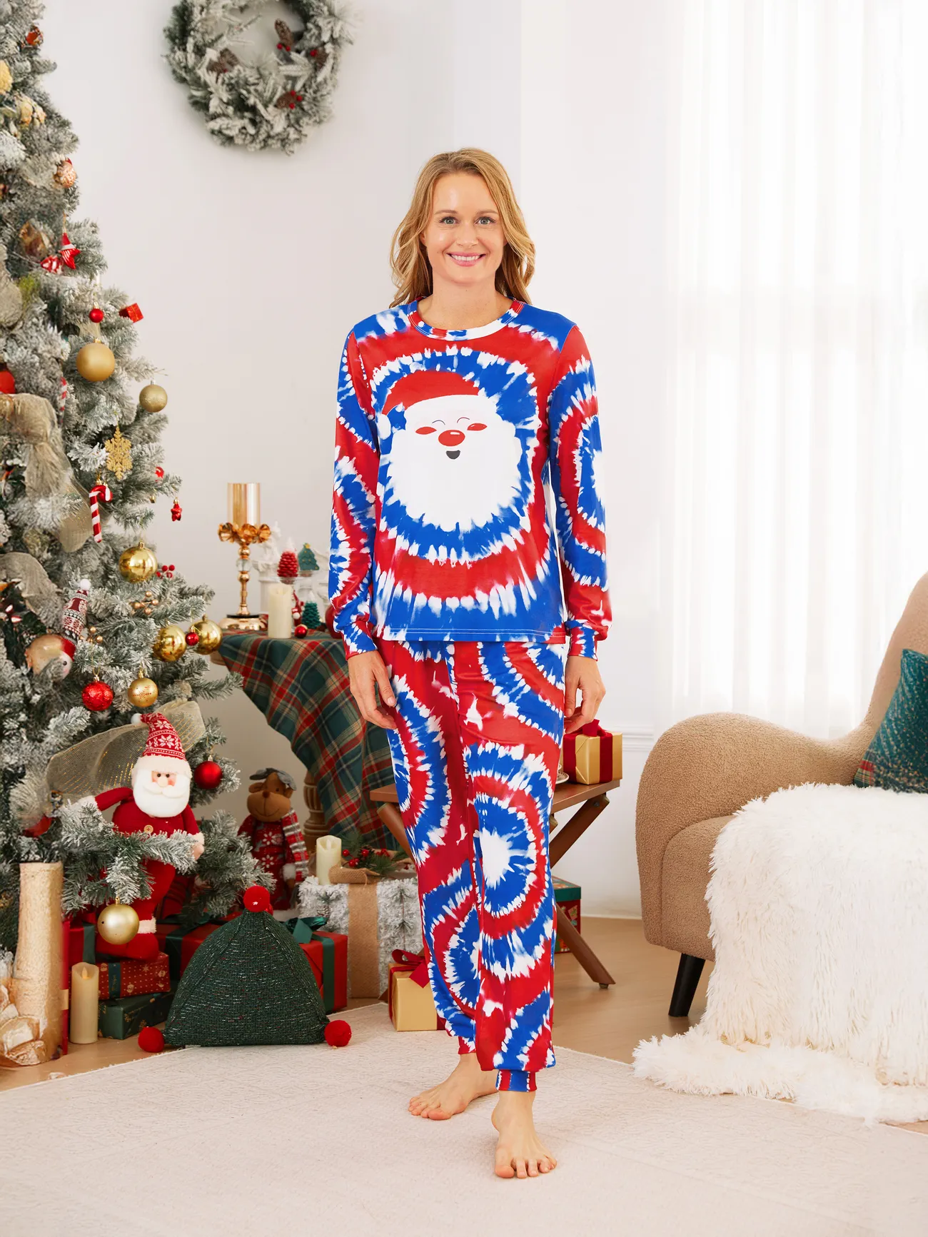 Christmas Family Matching Twirly Tie Dye Santa Claus Pajamas Sets
Christmas Family Matching Twirly Tie Dye Santa Claus Pajamas Sets
