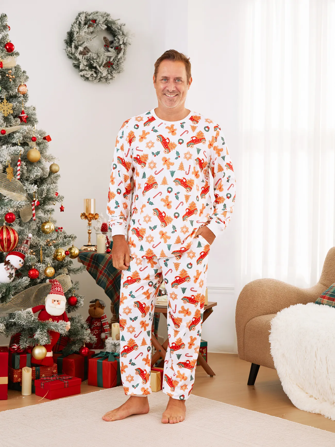 Christmas Family Matching Allover Xmas Pattern Pajamas Sets with Drawstring and Pockets
Christmas Family Matching Allover Xmas Pattern Pajamas Sets with Drawstring and Pockets