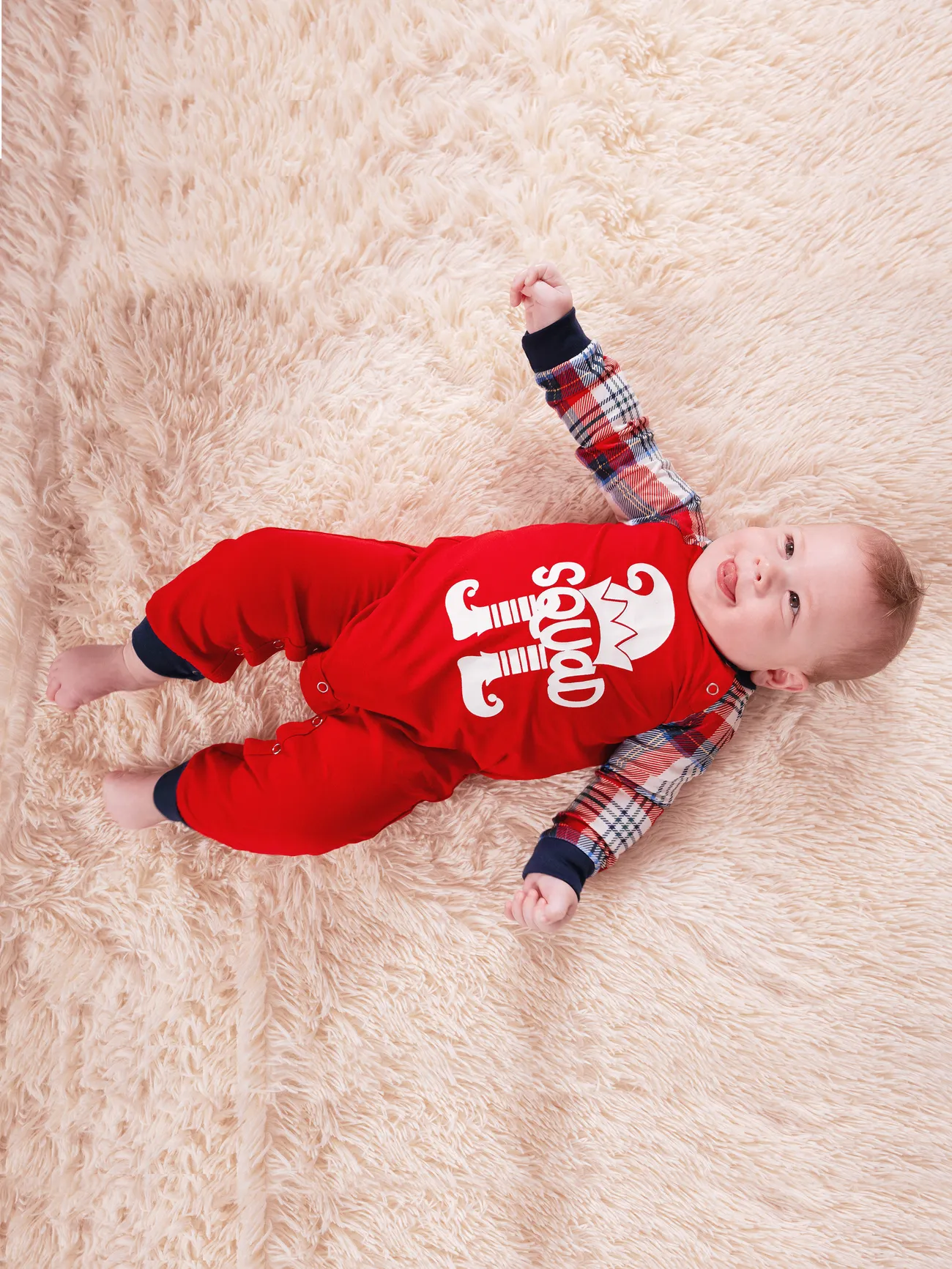 Christmas Pajamas Family Matching Raglan Sleeves Elf Squad Graphic Top Plaid pants Pajamas Sets
Christmas Pajamas Family Matching Raglan Sleeves Elf Squad Graphic Top Plaid pants Pajamas Sets