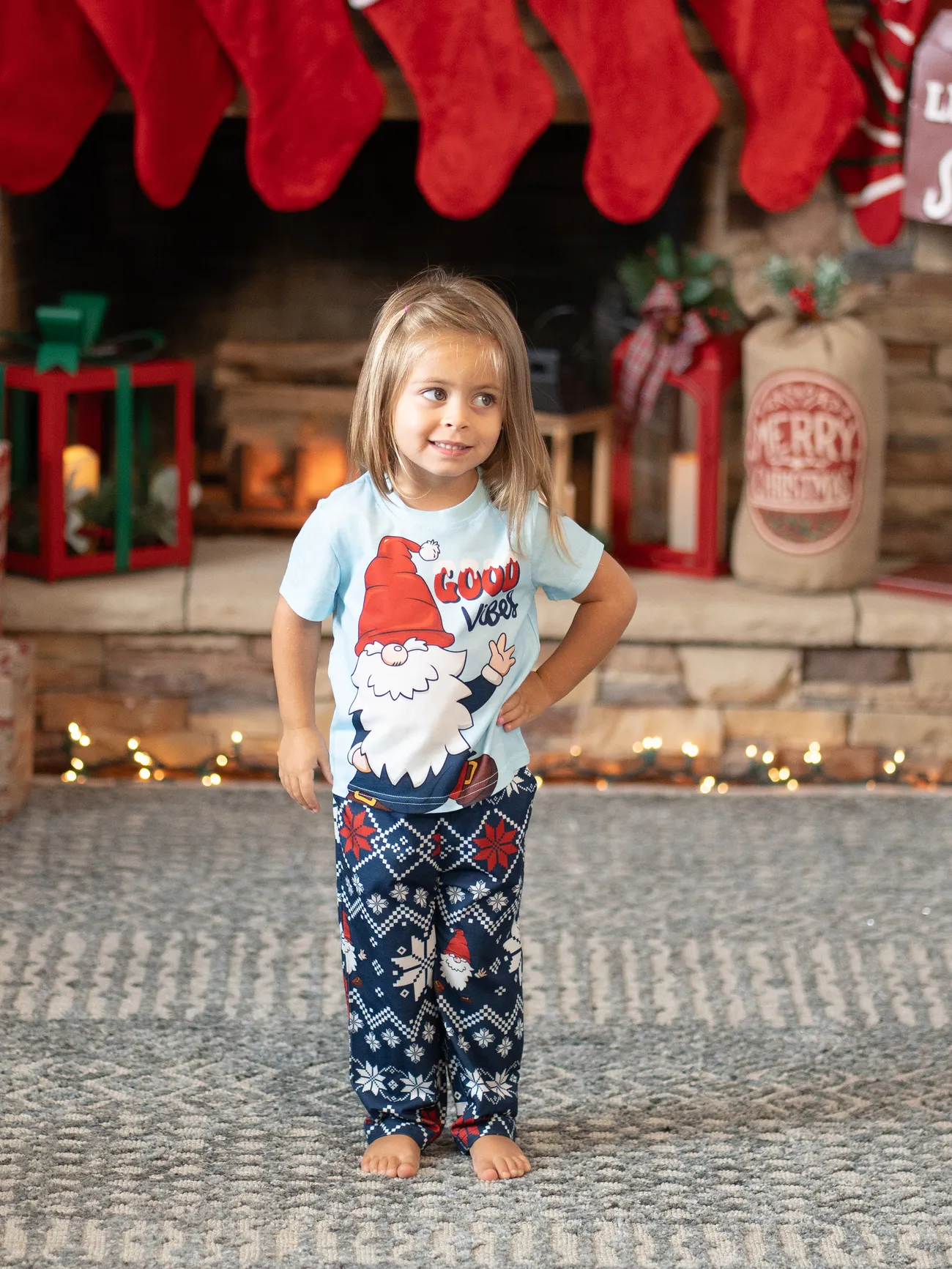 Christmas Pajamas Family Good Vibes Gnome Short Sleeves Pajamas Sets
Christmas Pajamas Family Good Vibes Gnome Short Sleeves Pajamas Sets