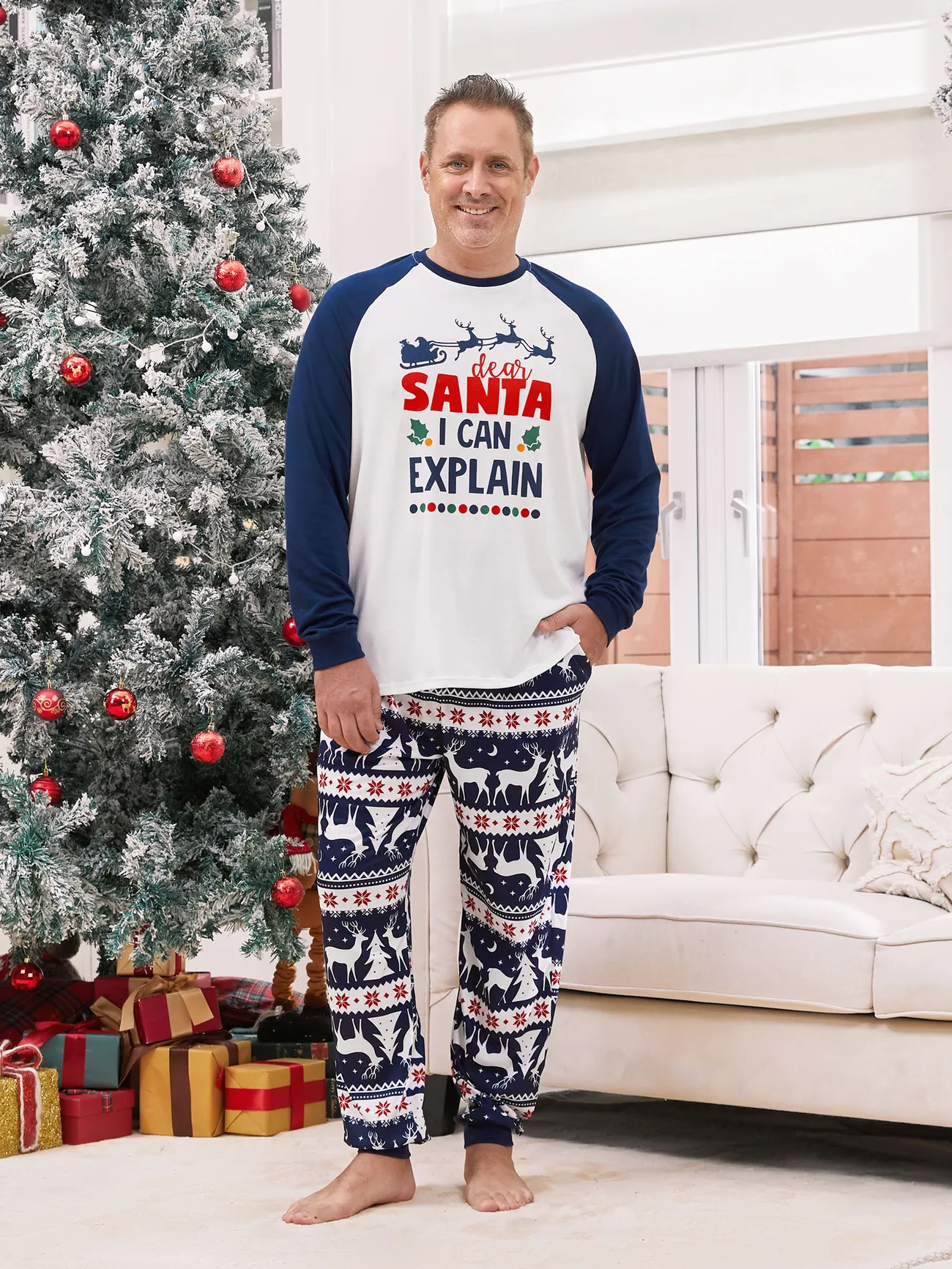 Christmas Pajamas Raglan Sleeves Santa I Can Explain Theme Matching for Family
Christmas Pajamas Raglan Sleeves Santa I Can Explain Theme Matching for Family