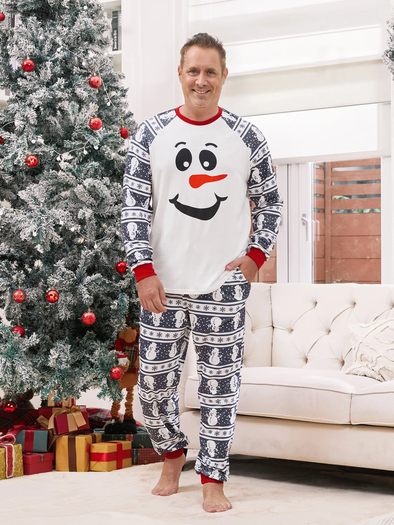 Matching Christmas Pajamas Family Snowman Pattern Long Sleeves PJs Sets
Matching Christmas Pajamas Family Snowman Pattern Long Sleeves PJs Sets