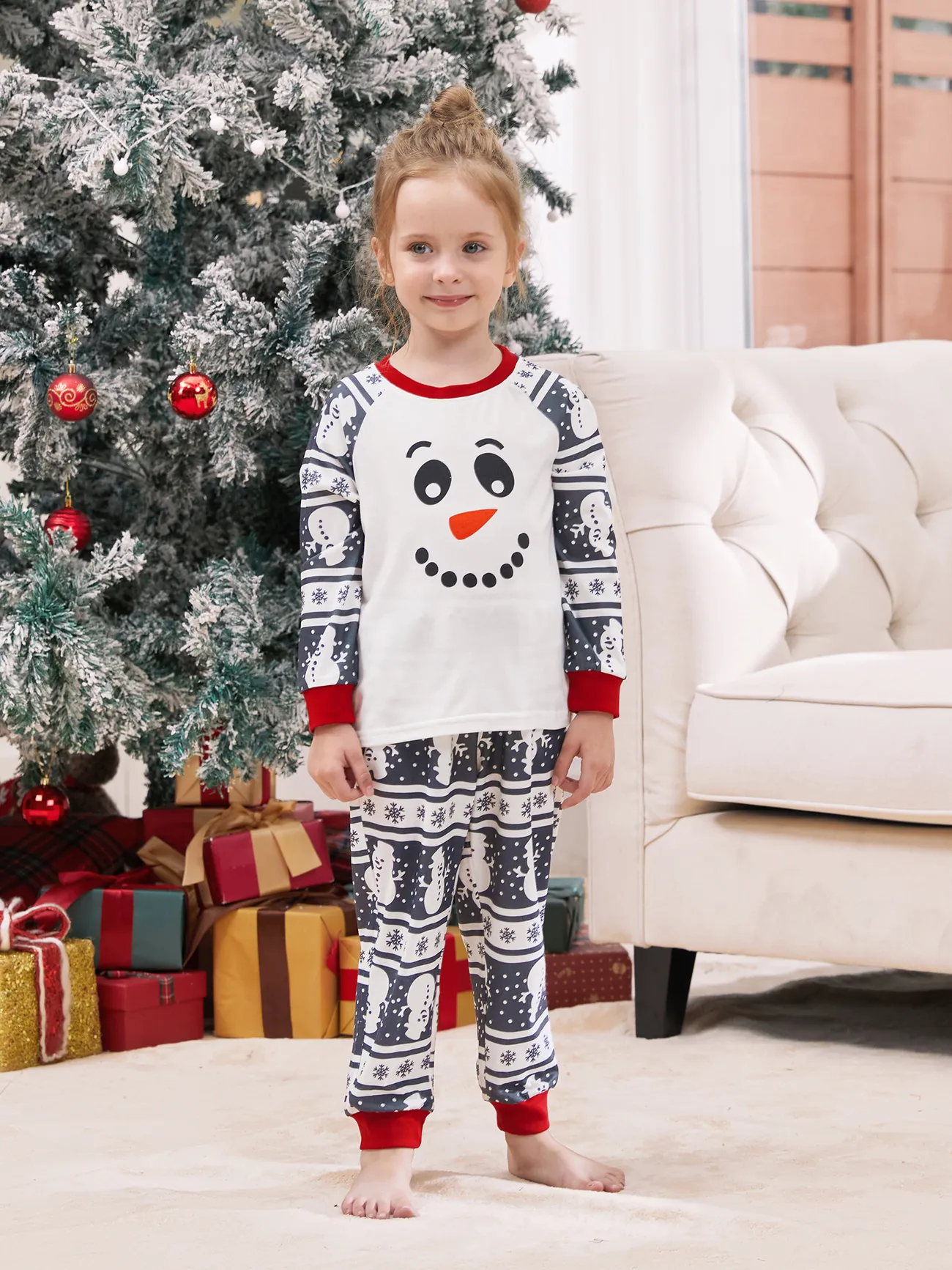 Matching Christmas Pajamas Family Snowman Pattern Long Sleeves PJs Sets
Matching Christmas Pajamas Family Snowman Pattern Long Sleeves PJs Sets