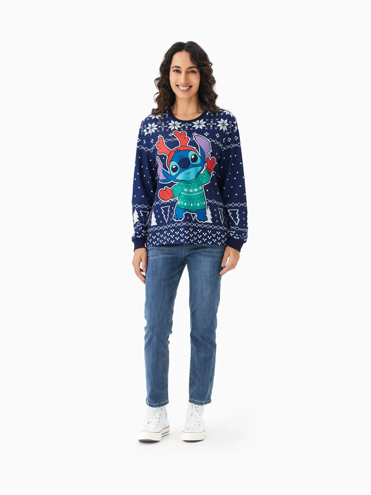 Disney Stitch Family matching Christmas Character Snowflake Pattern Long-sleeve Top
Disney Stitch Family matching Christmas Character Snowflake Pattern Long-sleeve Top