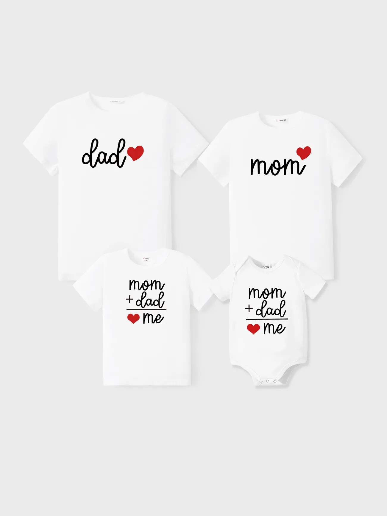 Valentine's Day Family Matching Cotton Tee Letter and Red Heart Print Short-sleeve Top
Valentine's Day Family Matching Cotton Tee Letter and Red Heart Print Short-sleeve Top