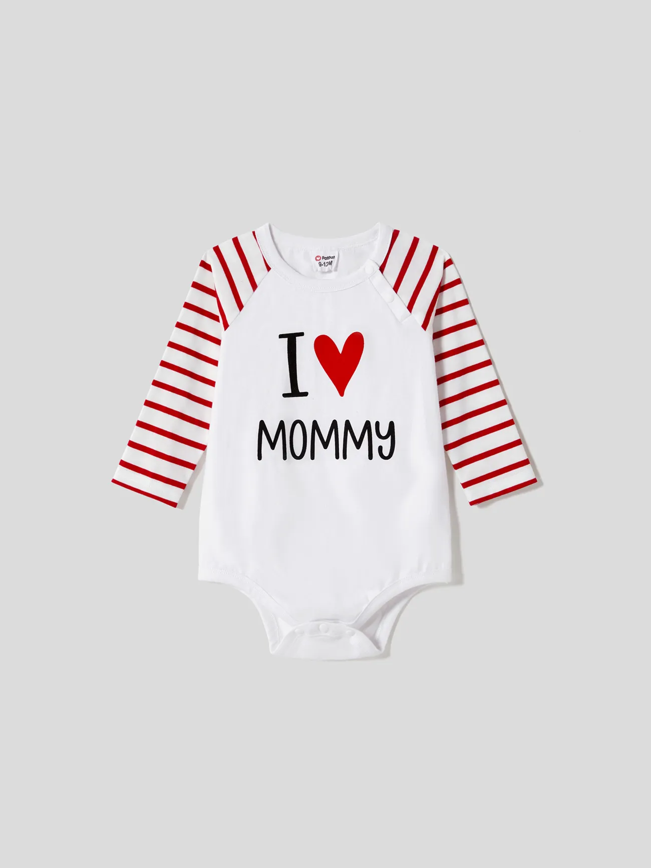 Mother's Day Family Matching 95% Cotton Letter Graphic Striped Raglan Sleeve T-shirts and Allover Red Heart Print Surplice Neck Ruffle-sleeve Belted Naia™ Dresses Sets
Mother's Day Family Matching 95% Cotton Letter Graphic Striped Raglan Sleeve T-shirts and Allover Red Heart Print Surplice Neck Ruffle-sleeve Belted Naia™ Dresses Sets