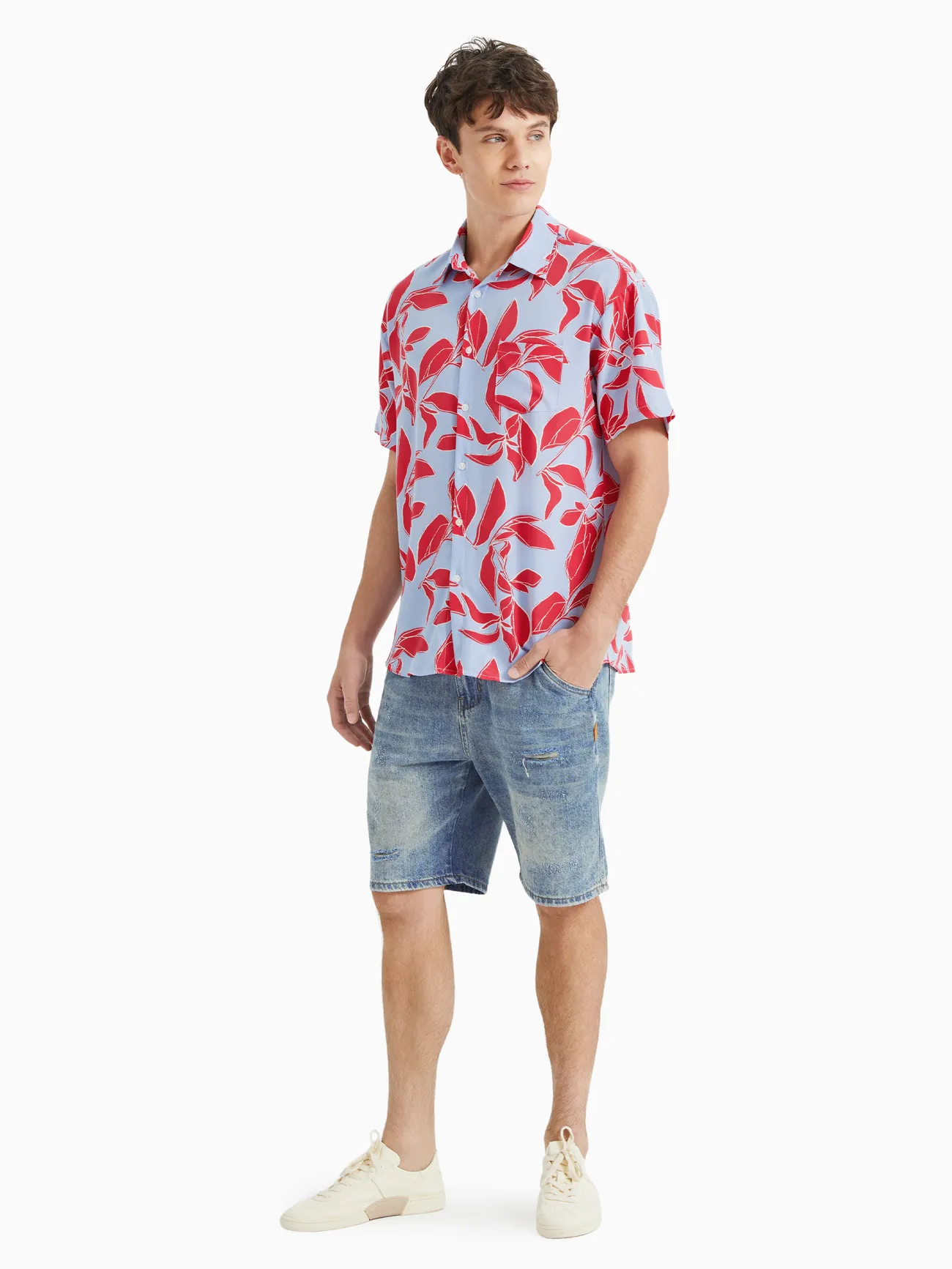 Matching Red Leaf Print Short-sleeve Shirt or Smocking Strap Dress Casual Couple Set
Matching Red Leaf Print Short-sleeve Shirt or Smocking Strap Dress Casual Couple Set