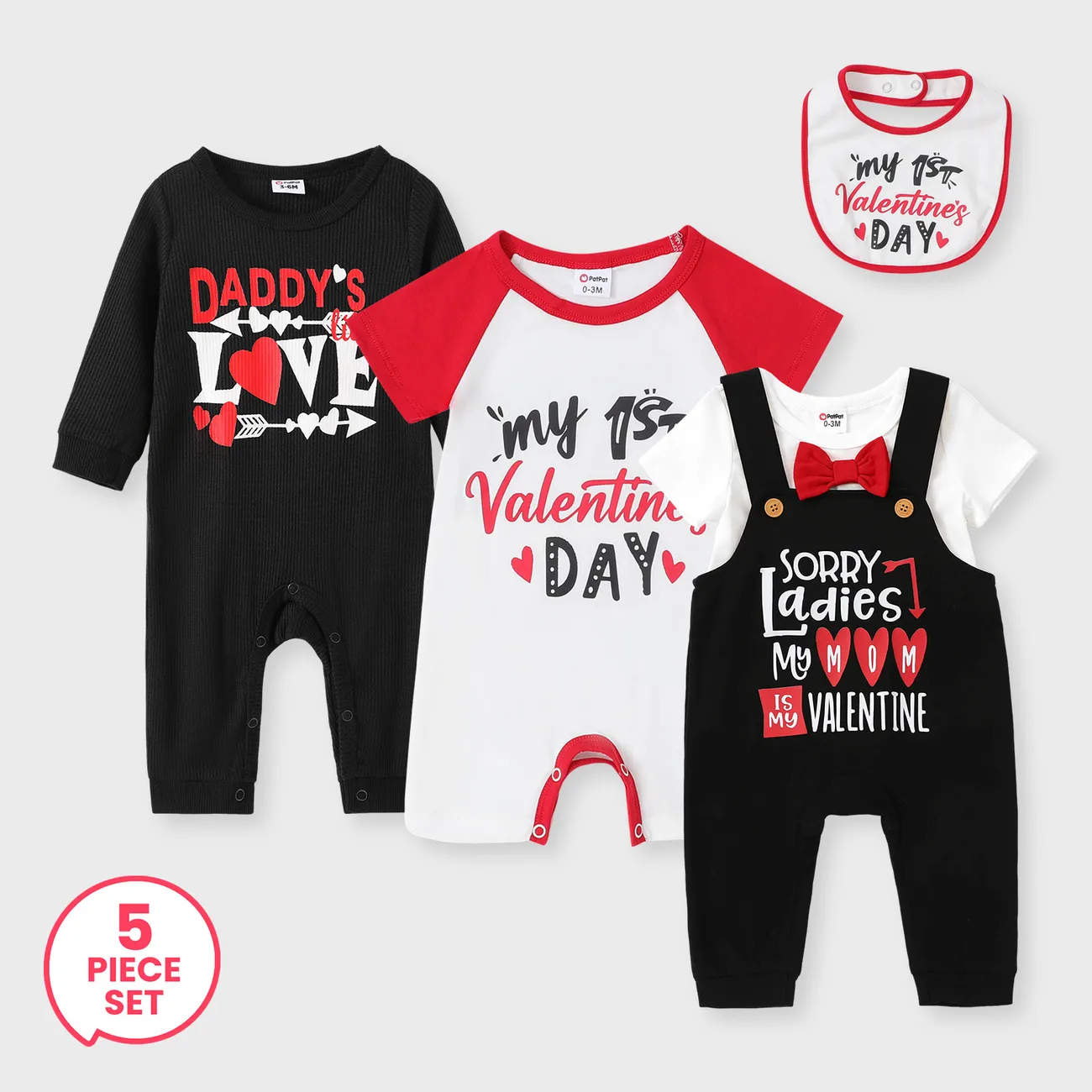 5-Piece Baby Boy Valentine's Day Letter Style Set 
5-Piece Baby Boy Valentine's Day Letter Style Set