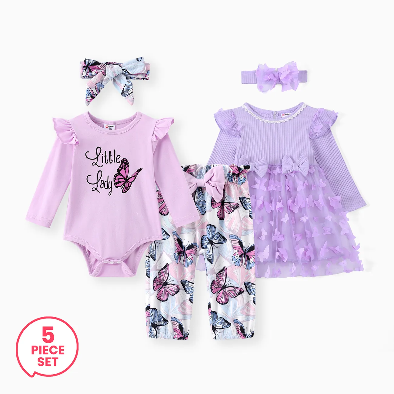 5-Piece Baby Girl Purple Style Set
5-Piece Baby Girl Purple Style Set
