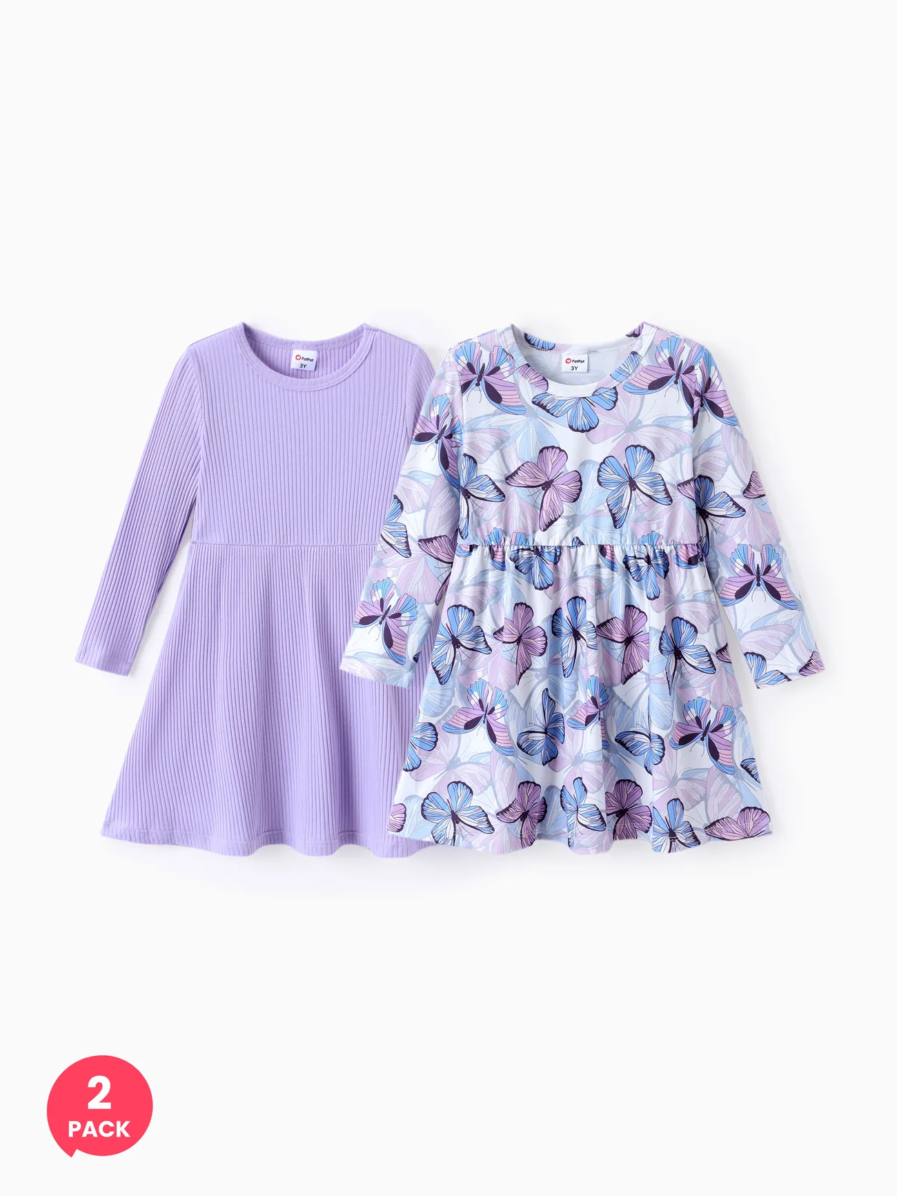 Toddler Girl 2pcs Solid Color & Butterfly Print Dress
Toddler Girl 2pcs Solid Color & Butterfly Print Dress