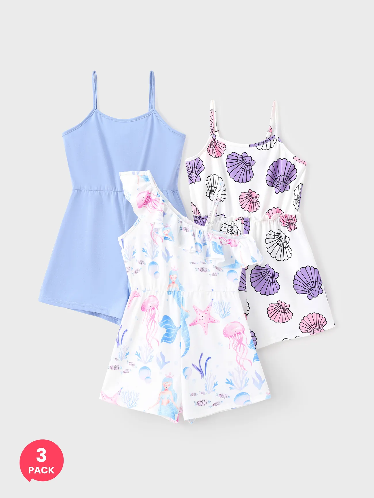 3-Pack Toddler Girl/ Kid Girl Marine-themed Hanging Strap Jumpsuits
3-Pack Toddler Girl/ Kid Girl Marine-themed Hanging Strap Jumpsuits