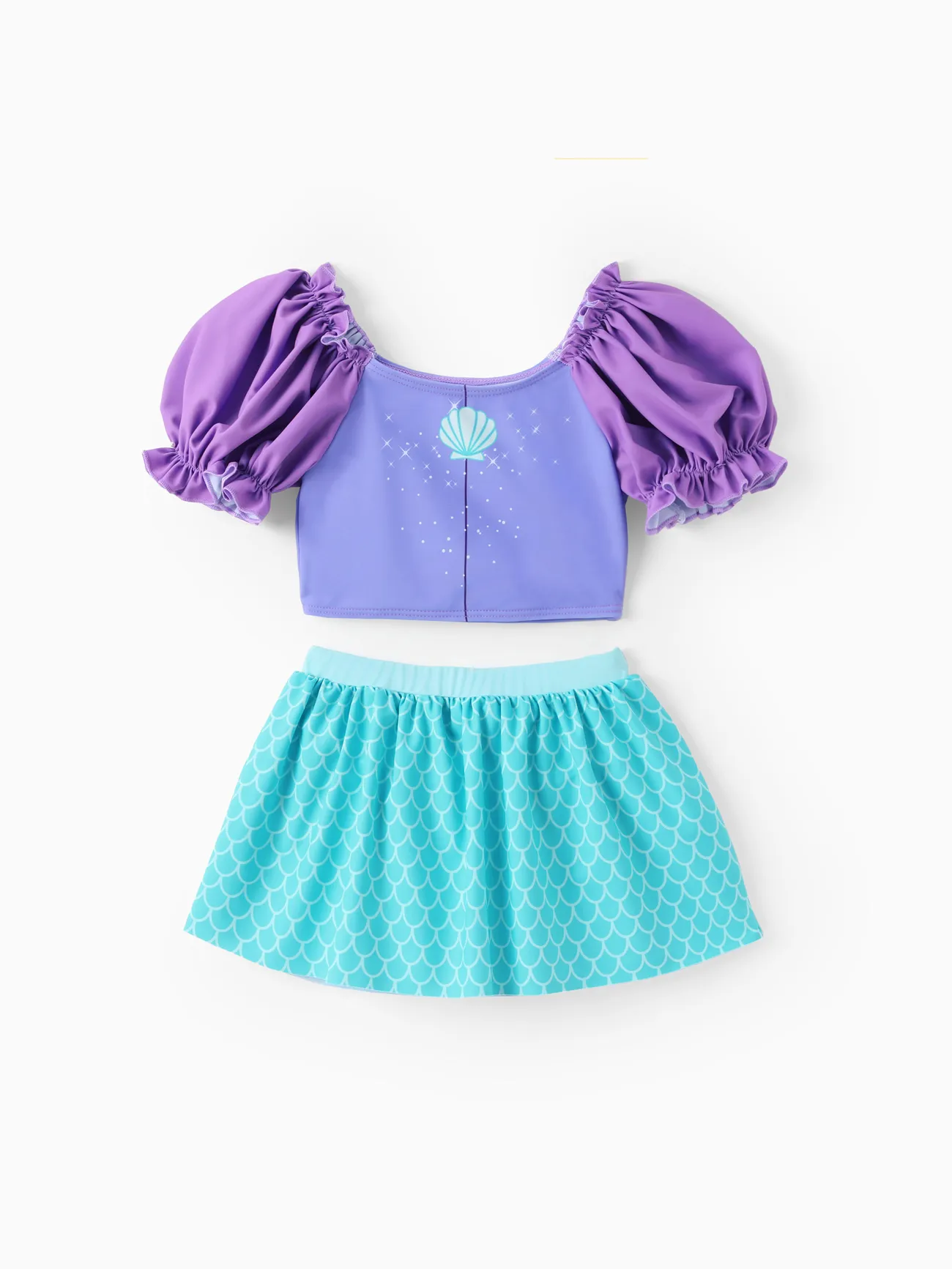 Disney Princess Toddler Girl 2pcs Ariel/Rapunzel/Belle Cosplay Puff-sleeve Top And Skirt UPF 50+ Swimsuit
Disney Princess Toddler Girl 2pcs Ariel/Rapunzel/Belle Cosplay Puff-sleeve Top And Skirt UPF 50+ Swimsuit