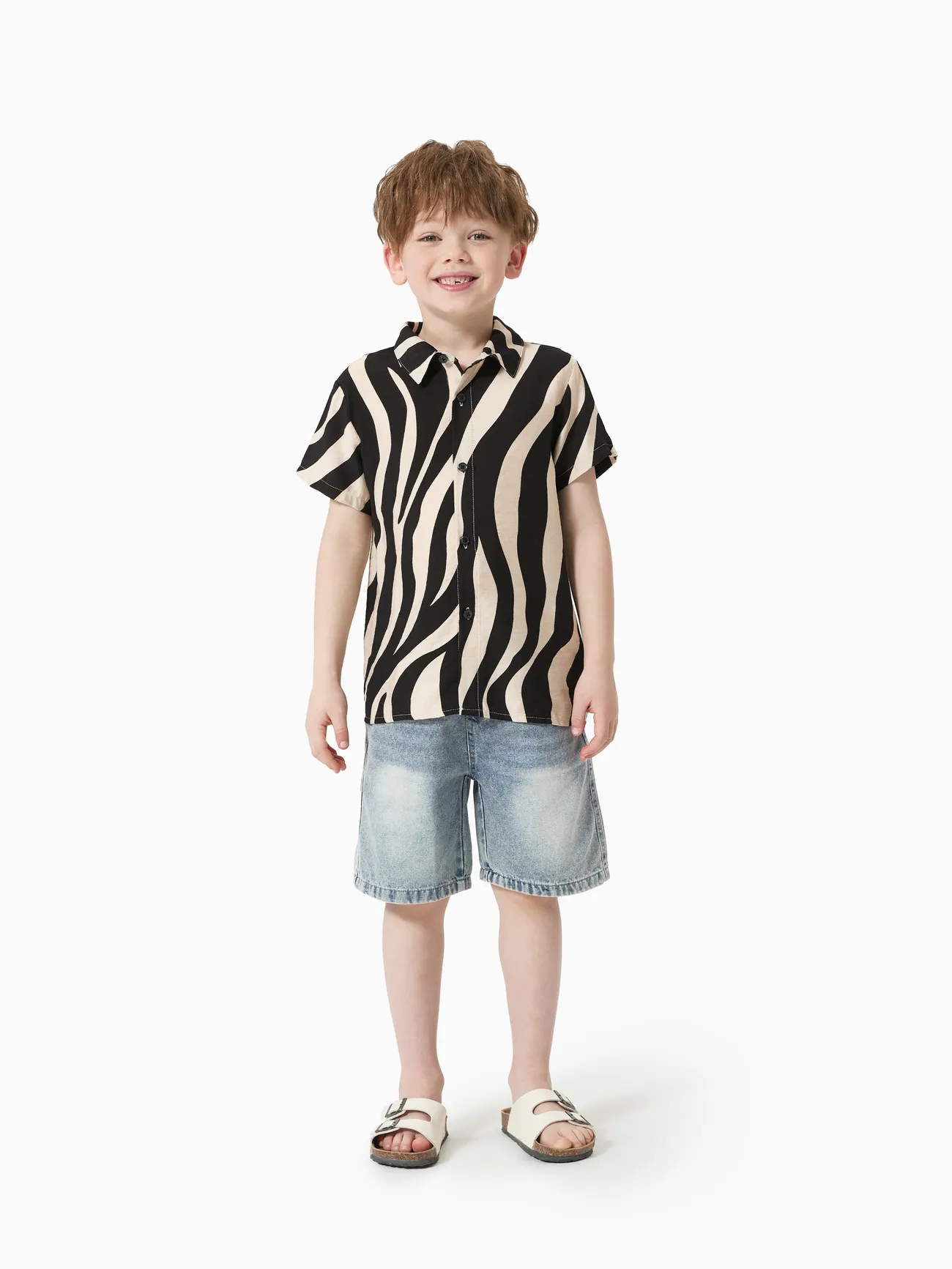 Family Matching Set Stripe Casual Short-sleeve Shirt or Halter Dress
Family Matching Set Stripe Casual Short-sleeve Shirt or Halter Dress