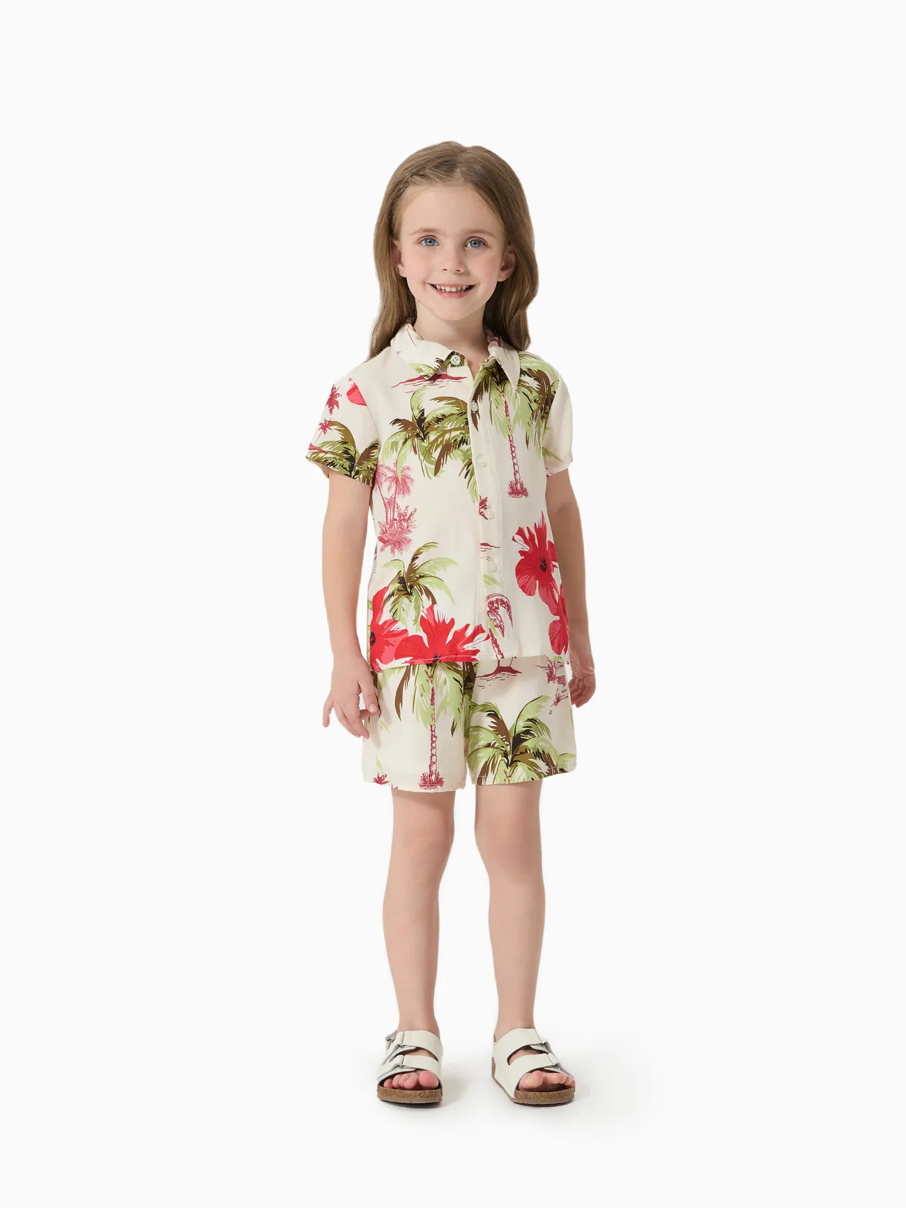Family Matching Sets Tropical Floral Printed Button Up Beach Shirt and Shorts with Drawstring and Pockets 
Family Matching Sets Tropical Floral Printed Button Up Beach Shirt and Shorts with Drawstring and Pockets