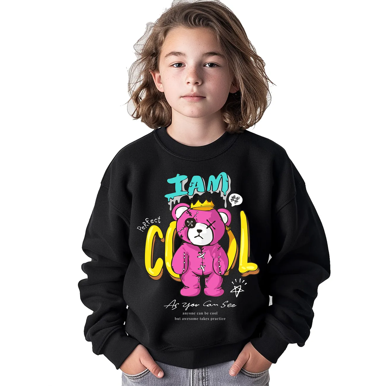 Toddelr/Kid Boy Cotton Bear Print Sweatshirt
Toddelr/Kid Boy Cotton Bear Print Sweatshirt