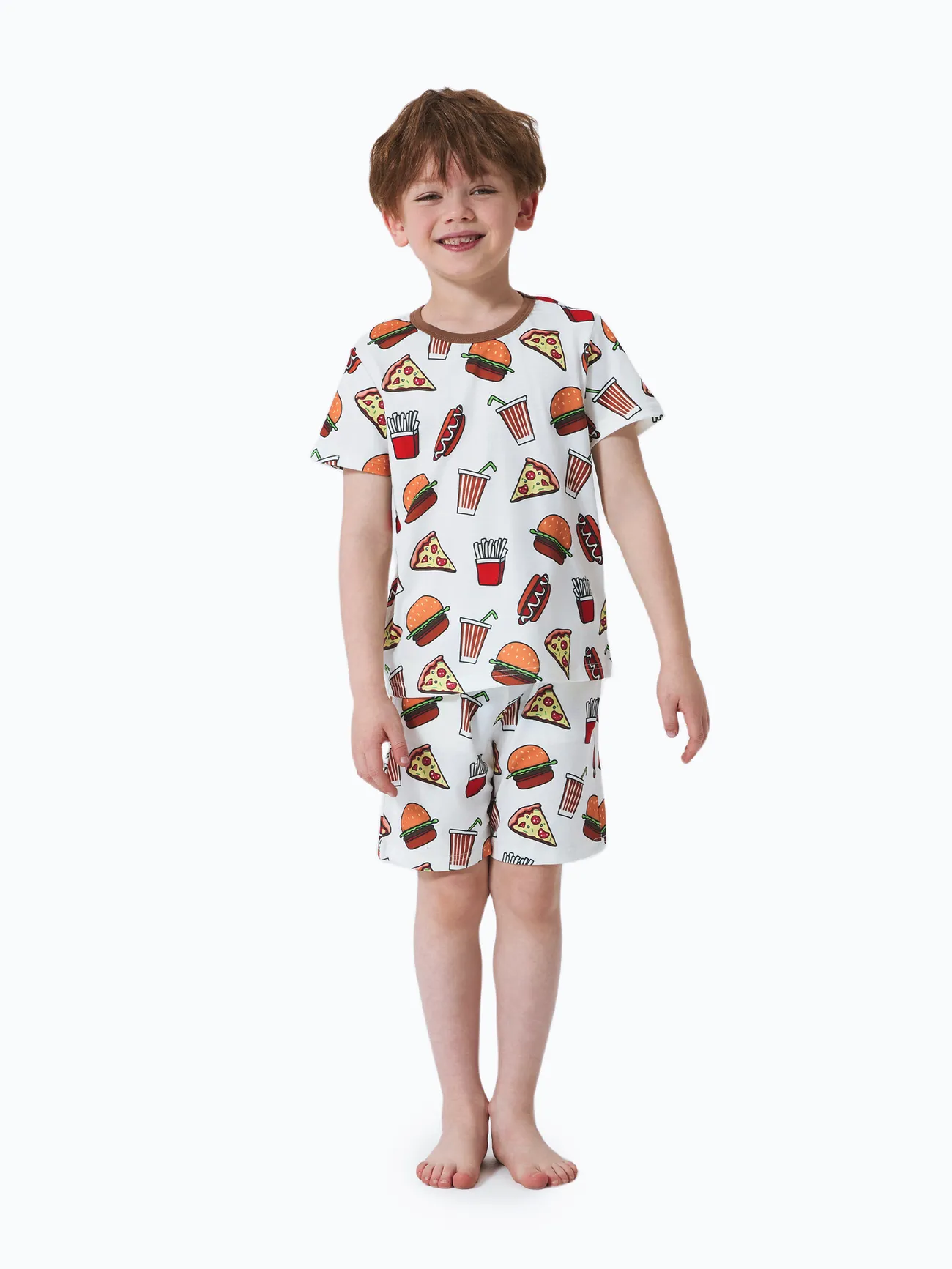Family Matching Junk Food Pattern Short-sleeve Pajamas Set