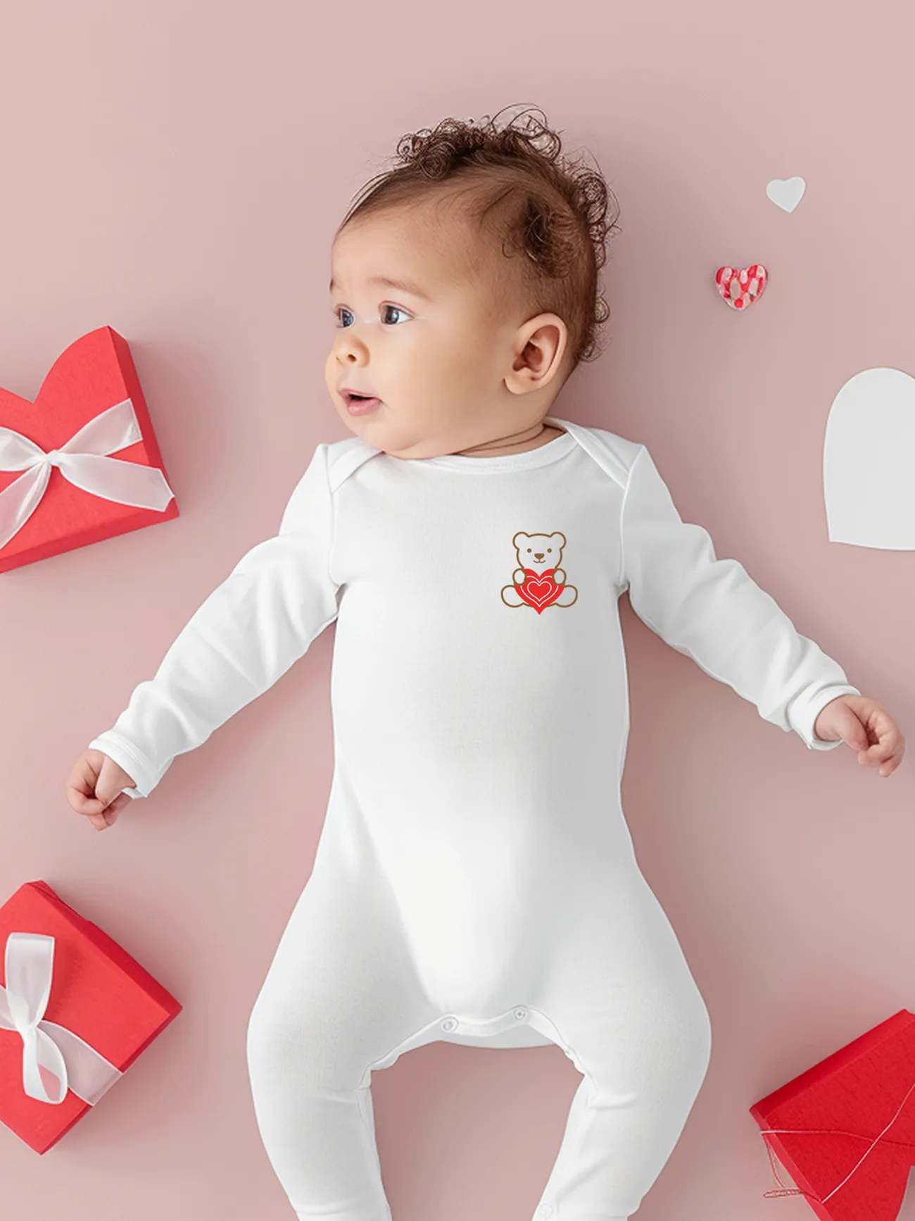 Baby Boy/Girl 95% Cotton Bear Temp-Sensing Print Jumpsuit
Baby Boy/Girl 95% Cotton Bear Temp-Sensing Print Jumpsuit