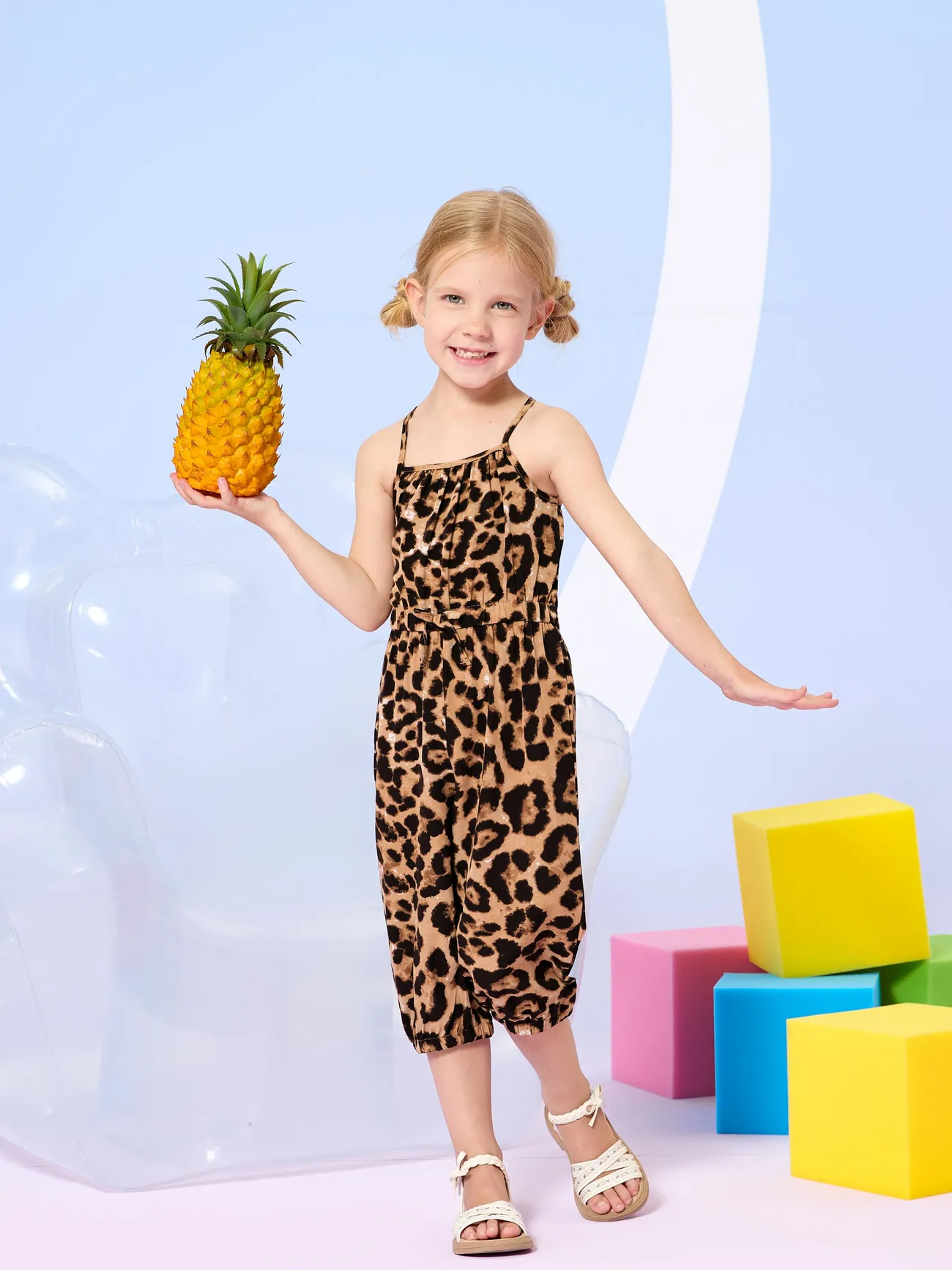 Toddler Girl Leopard Print Bowknot Design Slip Jumpsuits
Toddler Girl Leopard Print Bowknot Design Slip Jumpsuits